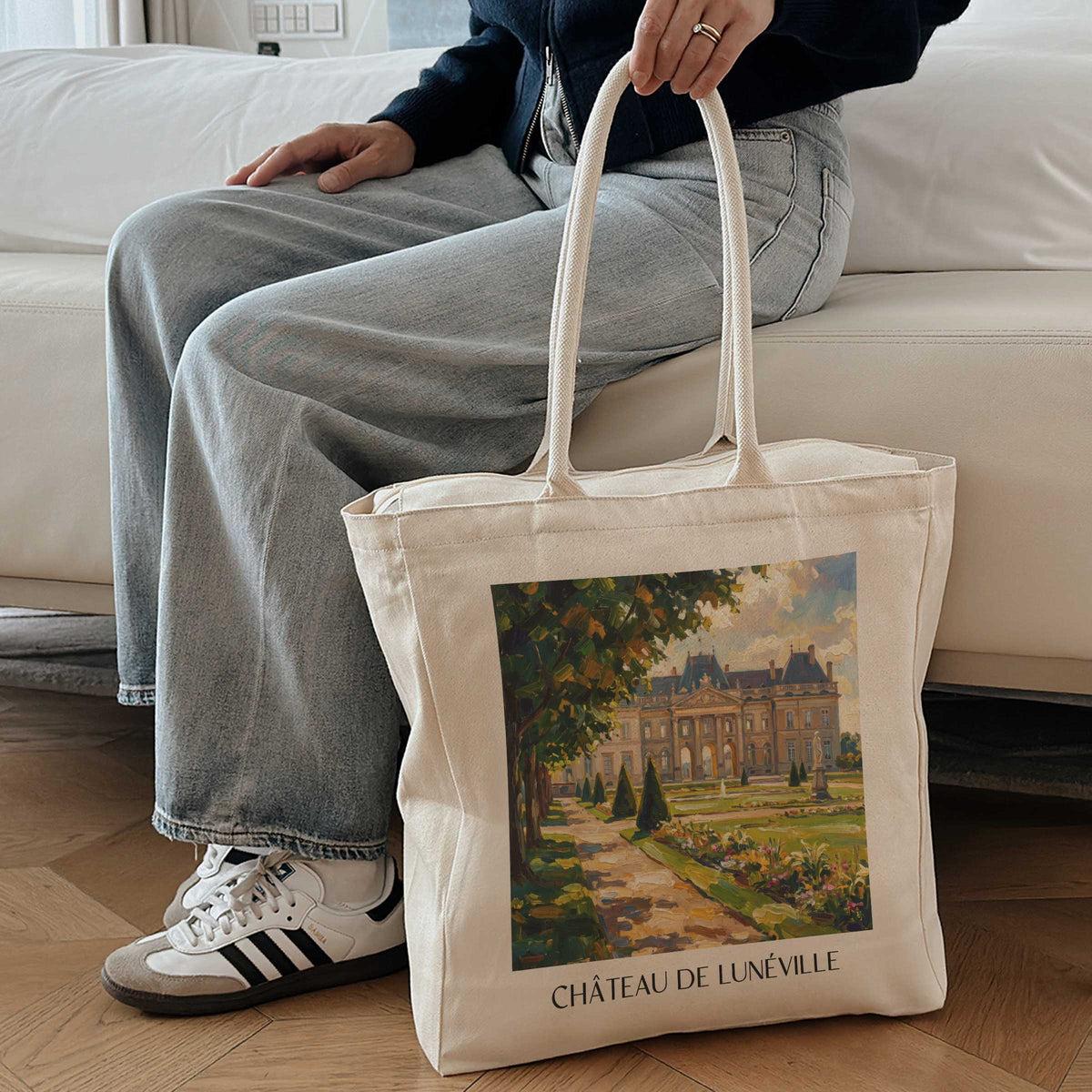 château-de-lunéville-lunéville-frankreich-einkaufstasche-oil-painting-oelgemaelde