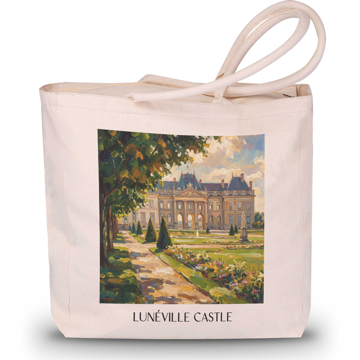 Château de Lunéville Shopping Tasche - Lunéville - Frankreich Tote Bag - Einkaufstasche im Ölgemälde Stil - favplace