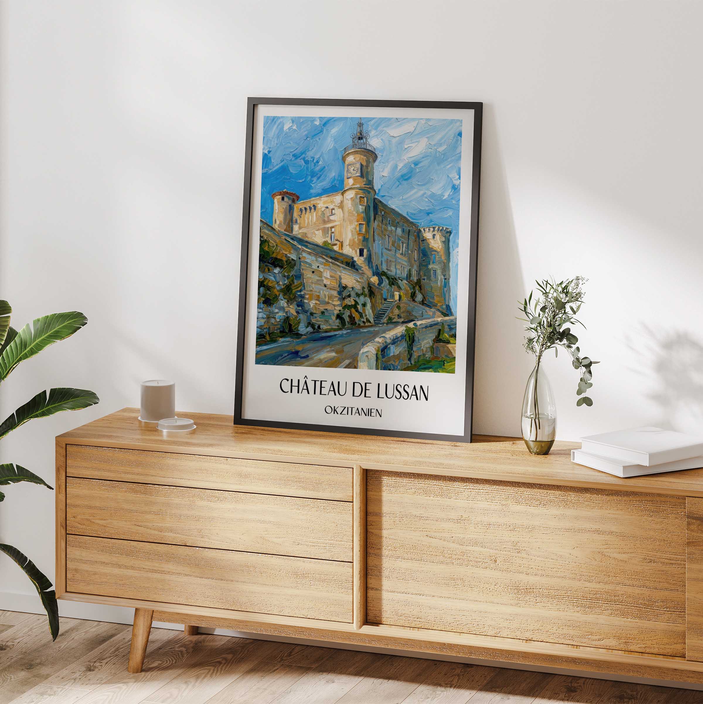 château-de-lussan-okzitanien-frankreich-poster-oil-painting-oelgemaelde