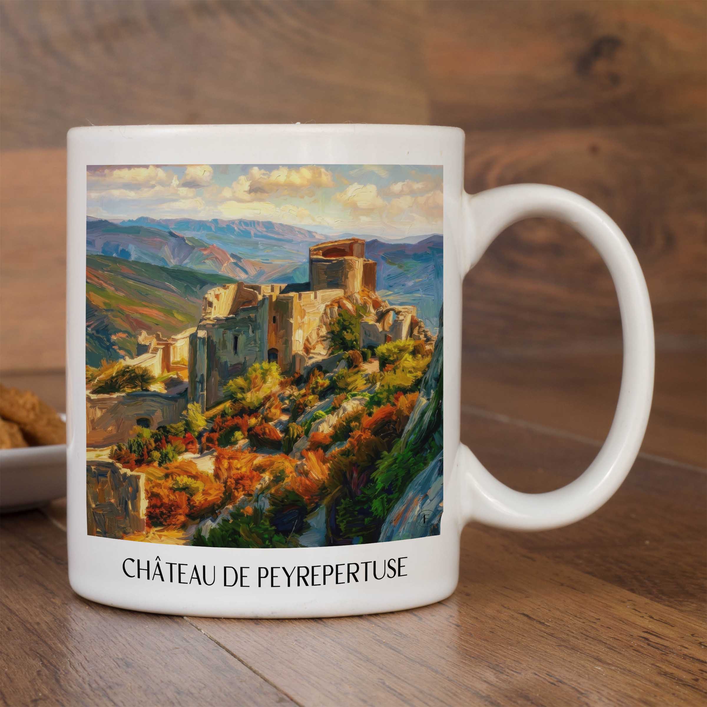 château-de-peyrepertuse-pays-cathare-frankreich-kaffeebecher-oil-painting-oelgemaelde