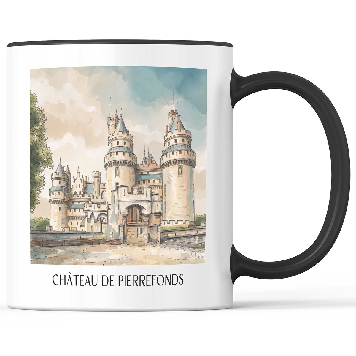 château-de-pierrefonds-oise-frankreich-kaffeebecher-aquarell