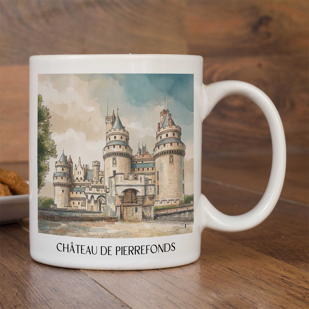 château-de-pierrefonds-oise-frankreich-kaffeebecher-aquarell