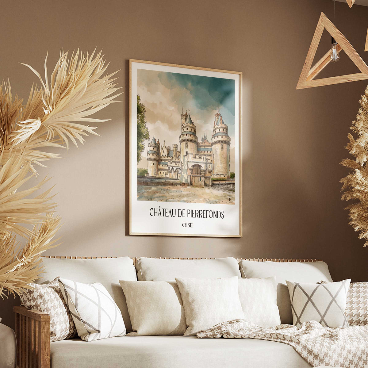 château-de-pierrefonds-oise-frankreich-poster-aquarell