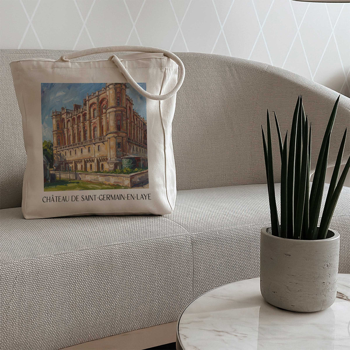 château-de-saint-germain-en-laye-yvelines-frankreich-einkaufstasche-oil-painting-oelgemaelde