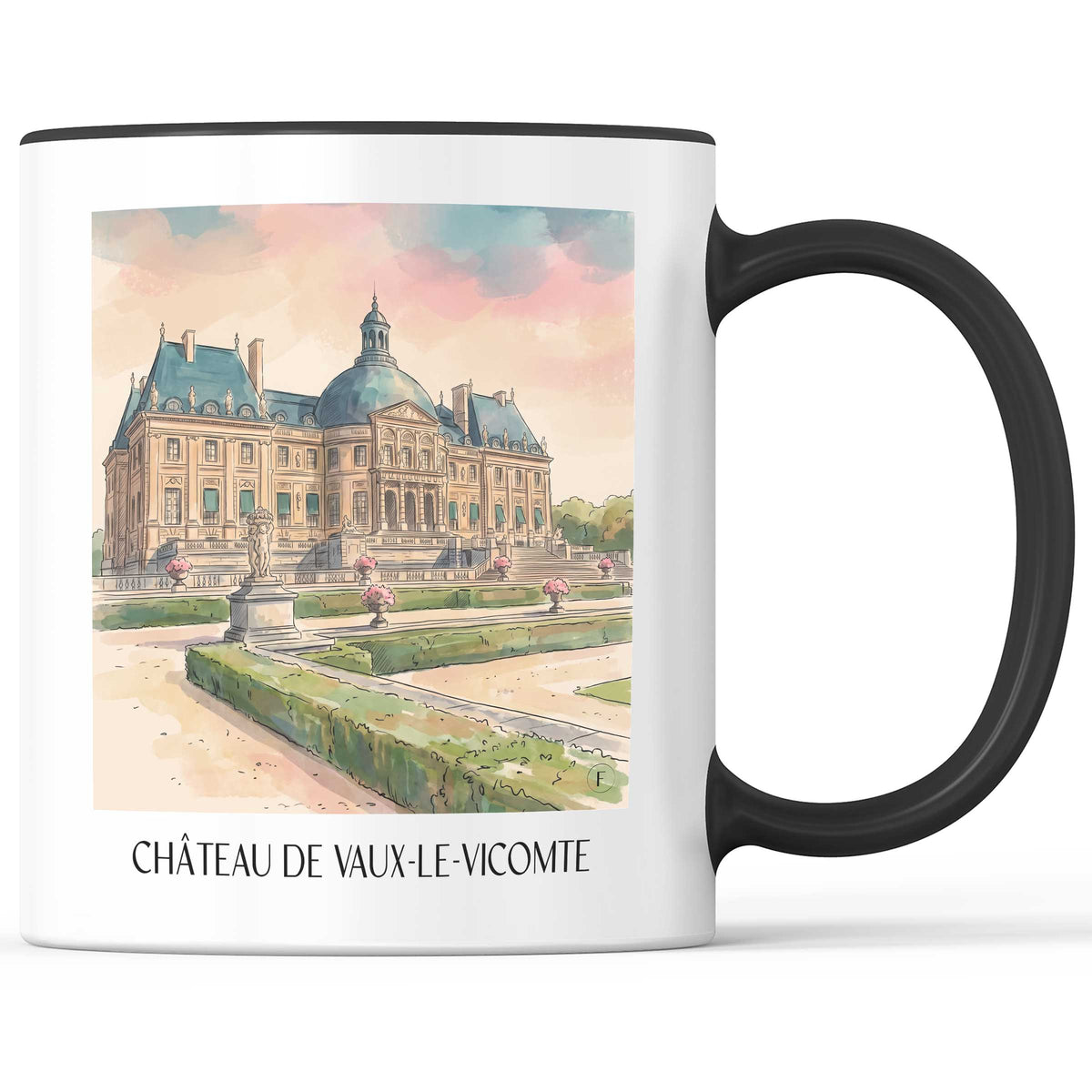 Château de Vaux-le-Vicomte Kaffeebecher - Maincy - Frankreich Becher - Kaffeetasse im Aquarell Stil
