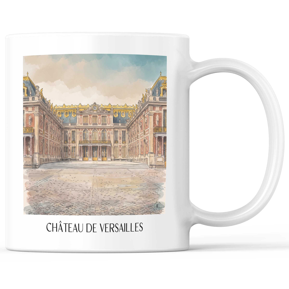 château-de-versailles-yvelines-frankreich-kaffeebecher-aquarell