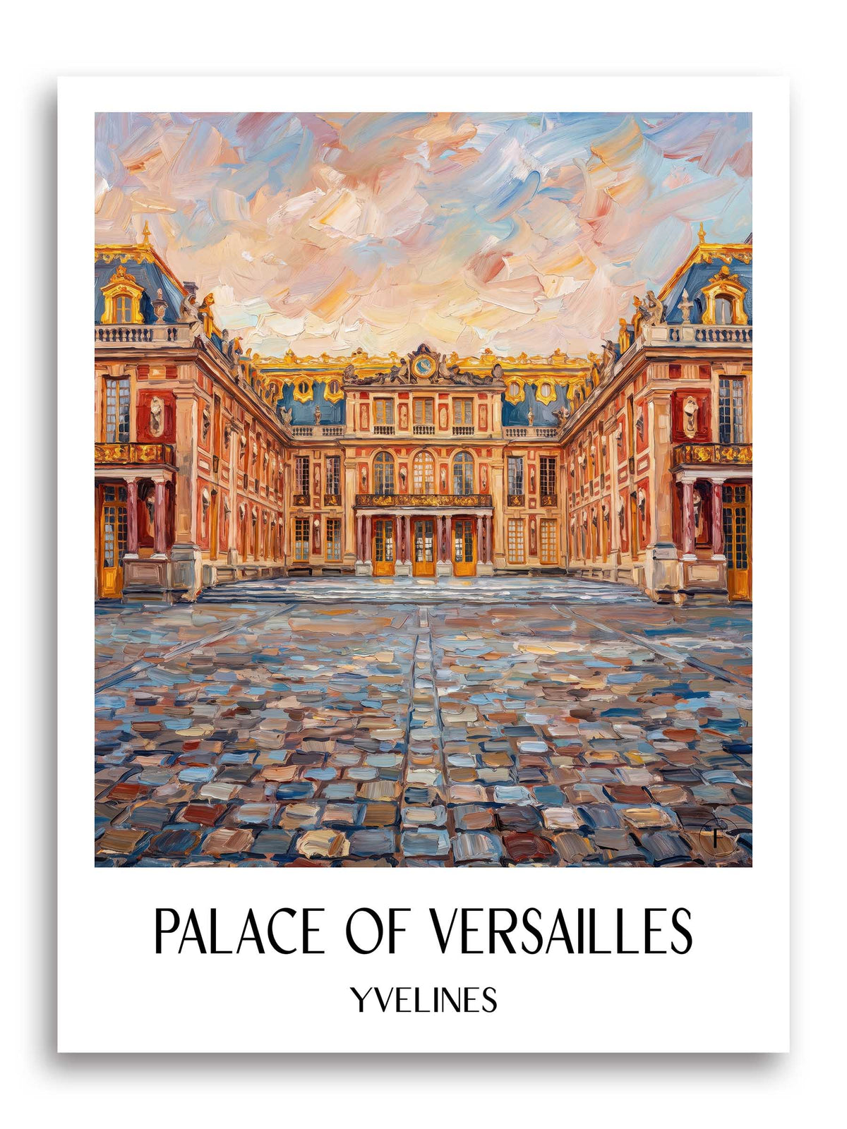 Château de Versailles Poster - Yvelines - Frankreich Kunstdruck - Ölgemälde von A4 bis A1 - favplace