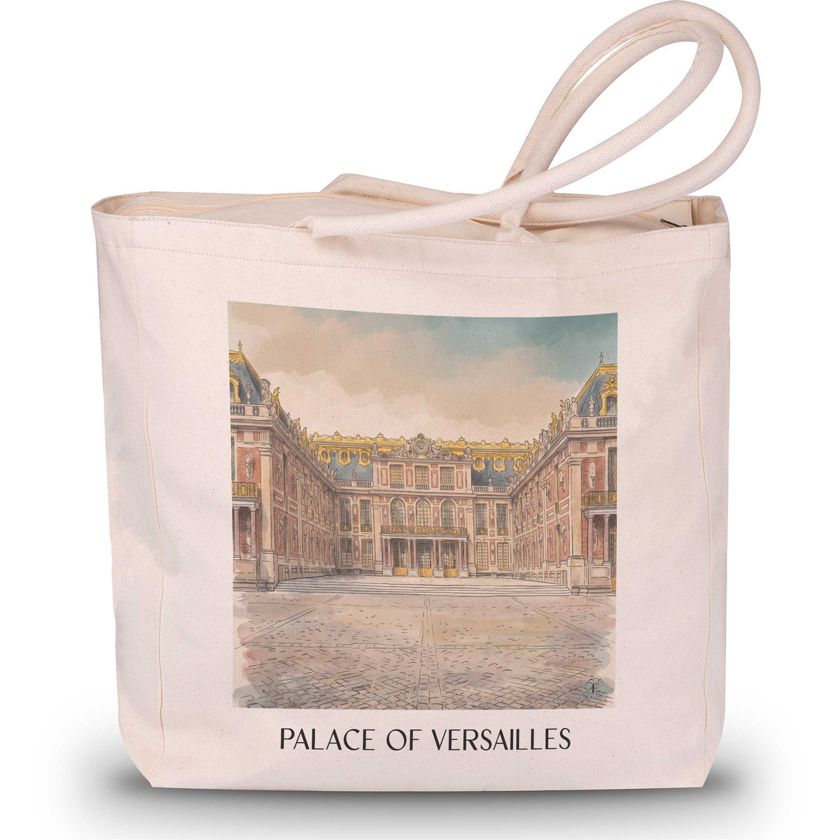 Château de Versailles Shopping Tasche - Yvelines - Frankreich Tote Bag - Einkaufstasche im Aquarell Stil