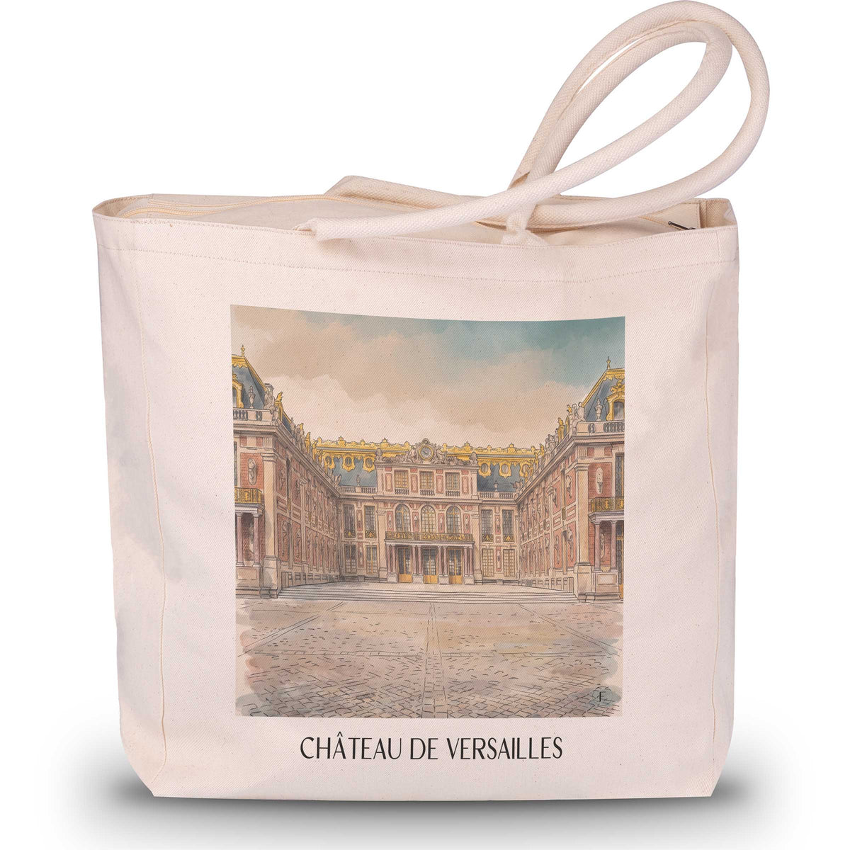 château-de-versailles-yvelines-frankreich-einkaufstasche-aquarell