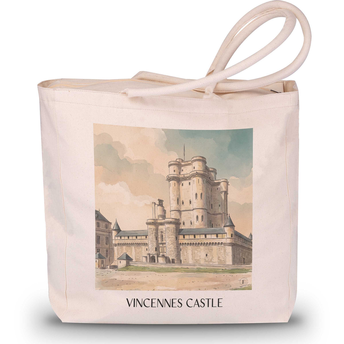 Château de Vincennes Shopping Tasche - Île-de-France - Frankreich Tote Bag - Einkaufstasche im Aquarell Stil - favplace