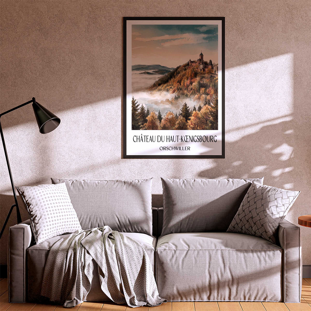 château-du-haut-kœnigsbourg-orschwiller-frankreich-poster-aquarell
