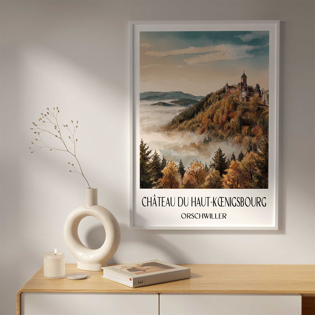 château-du-haut-kœnigsbourg-orschwiller-frankreich-poster-aquarell