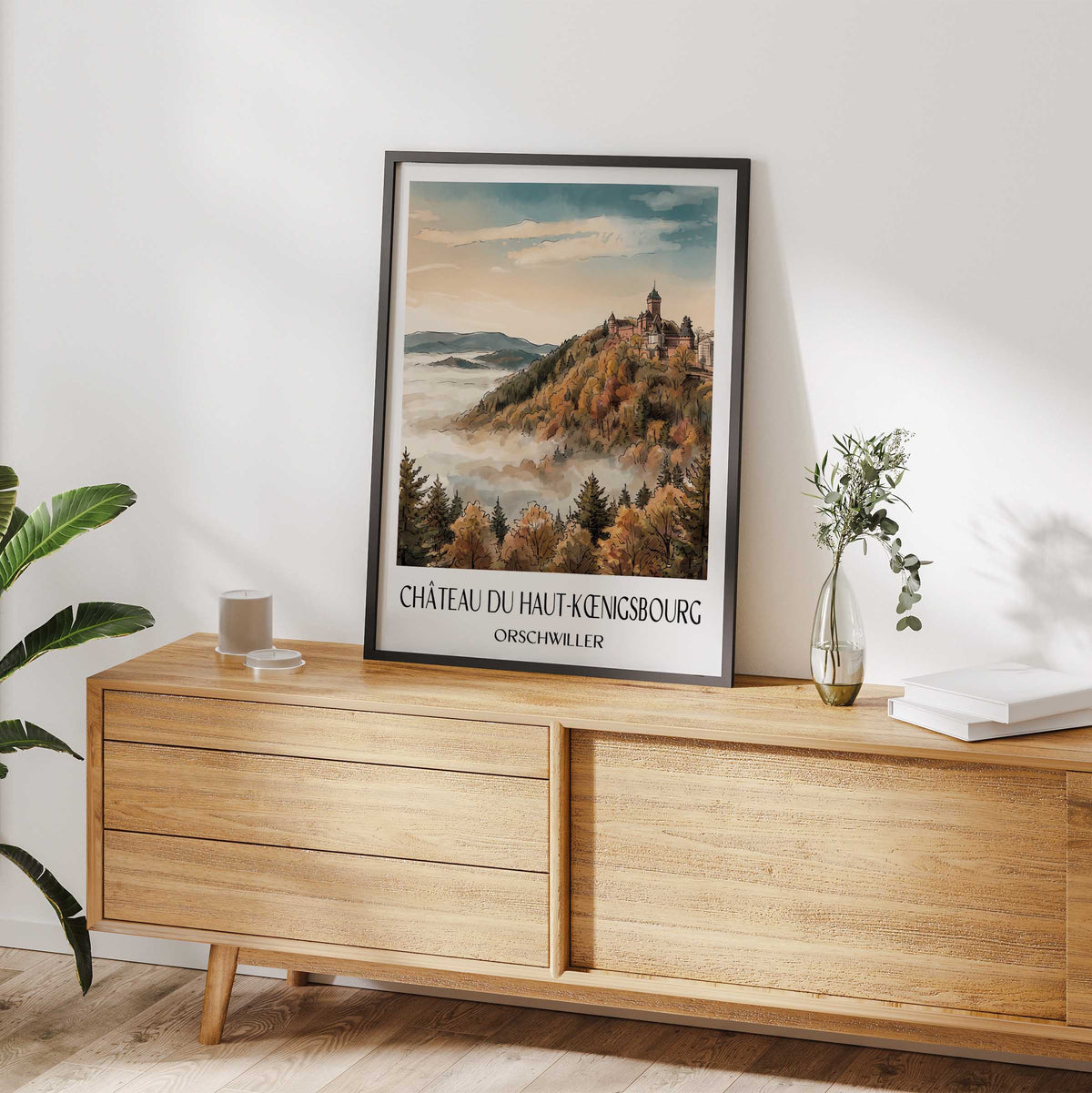 château-du-haut-kœnigsbourg-orschwiller-frankreich-poster-aquarell