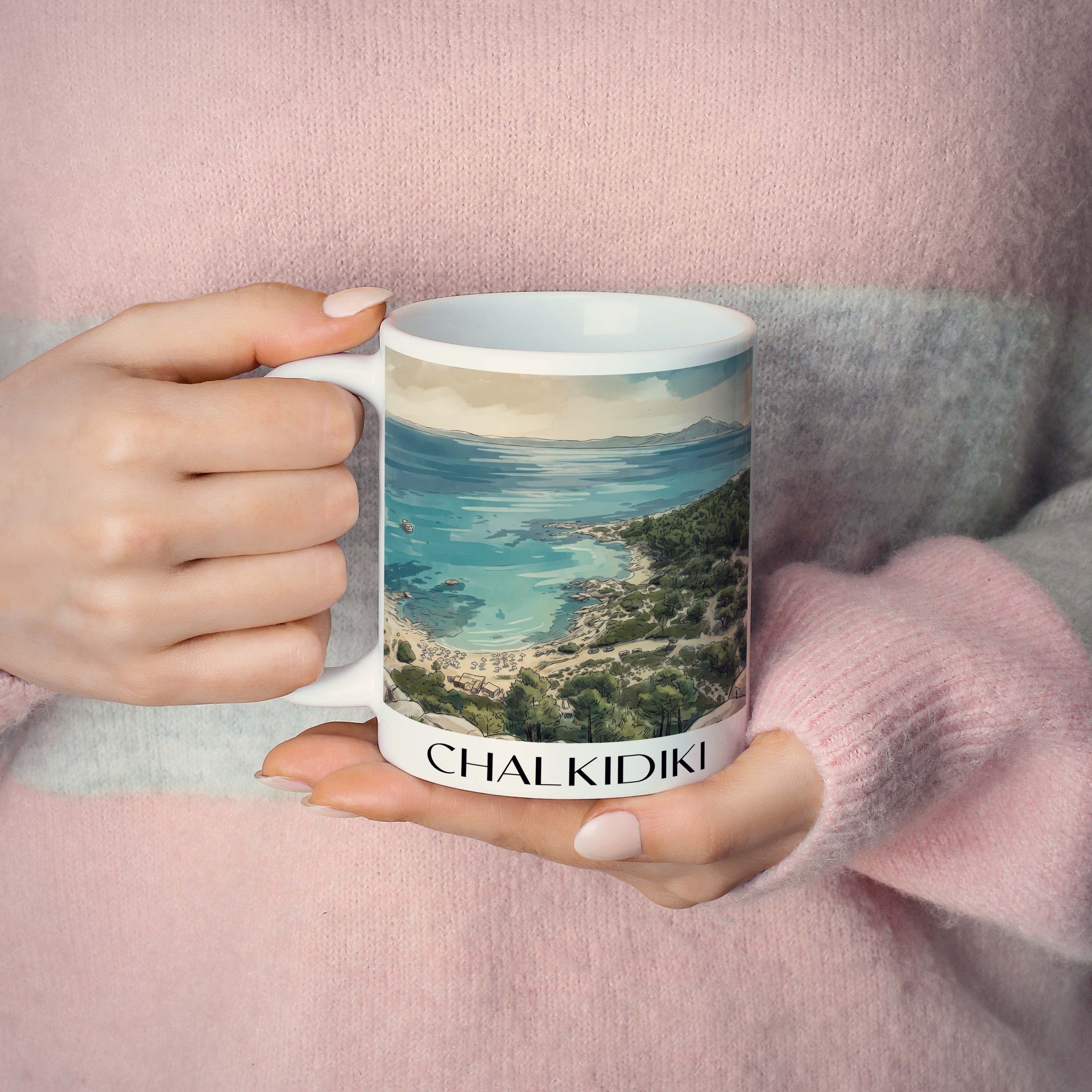 chalkidiki-griechenland-kaffeebecher-aquarell