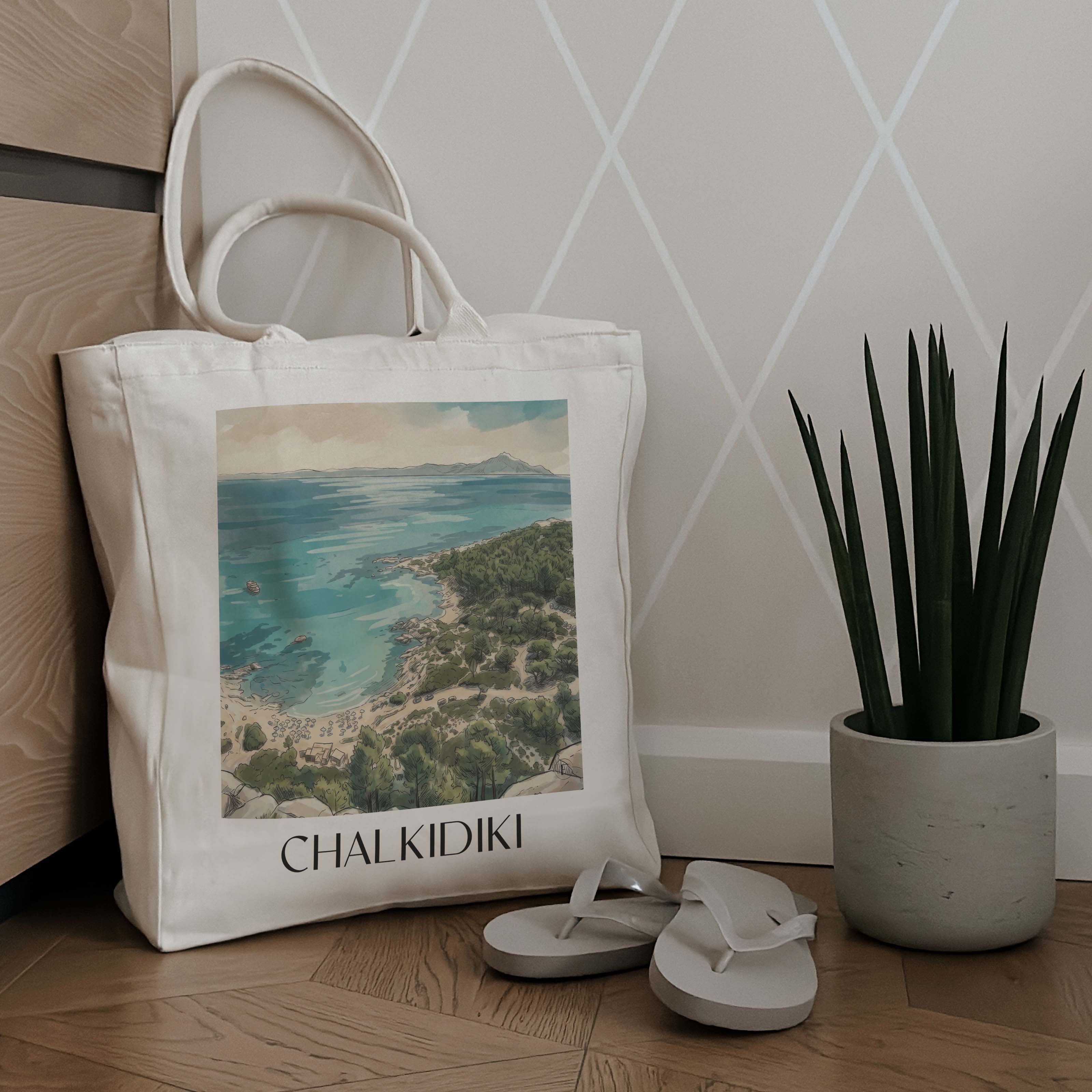 chalkidiki-griechenland-einkaufstasche-aquarell