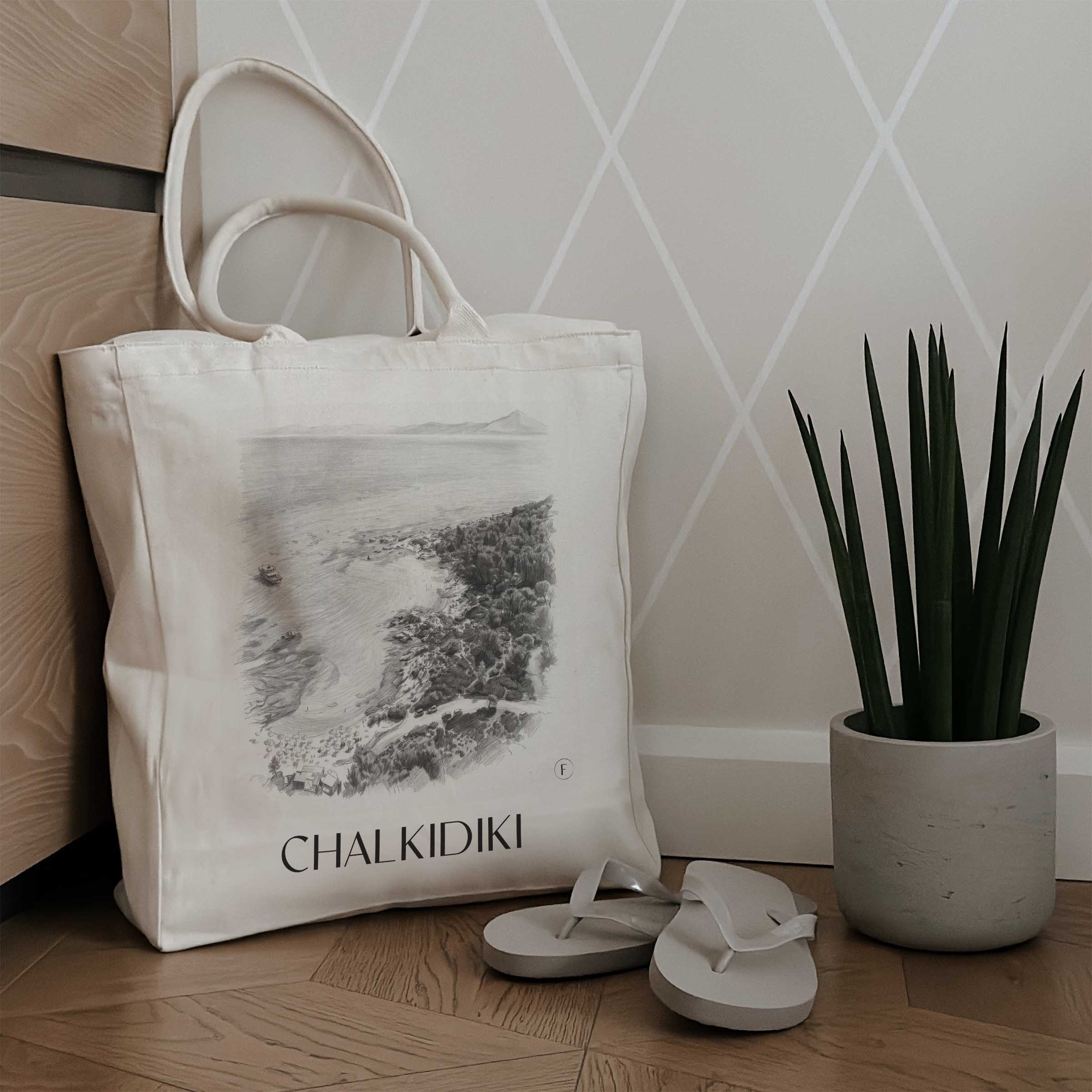 chalkidiki-griechenland-einkaufstasche-bleistift-zeichnung-drawing