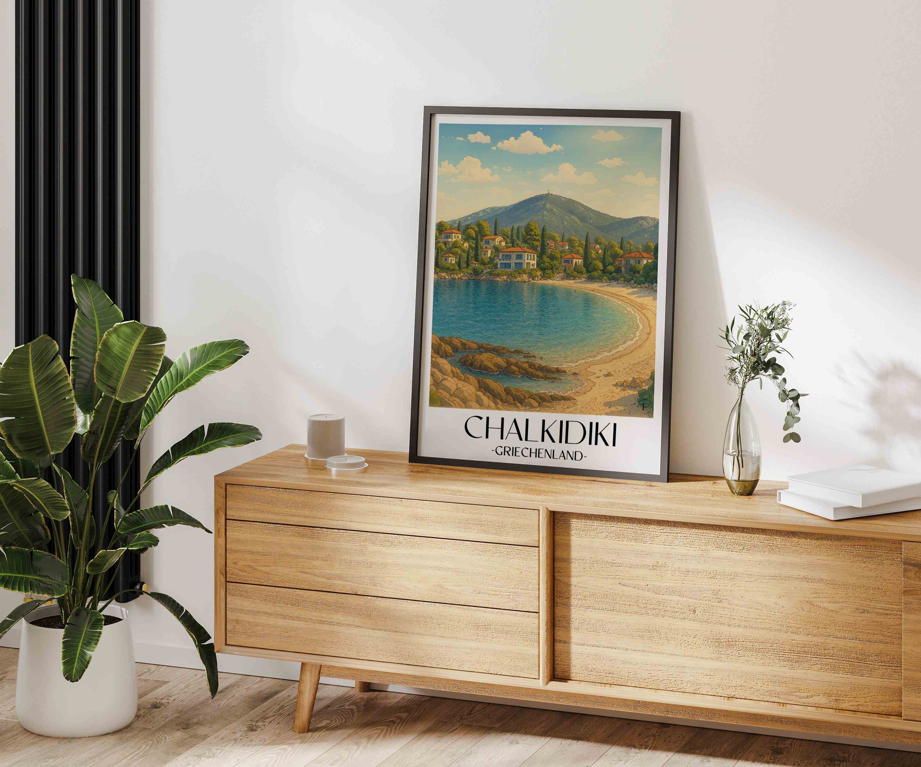 chalkidiki-griechenland-poster-aquarell