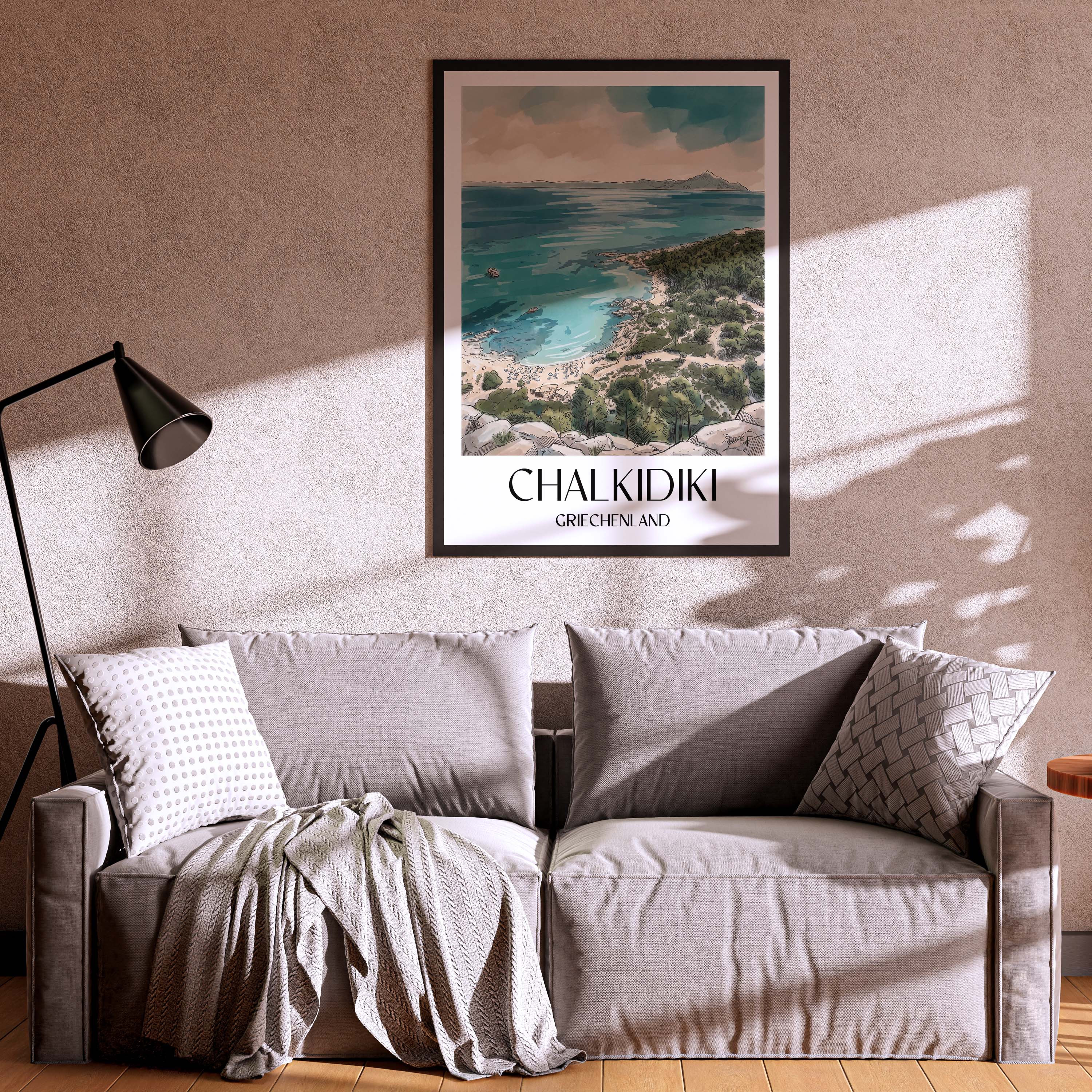 chalkidiki-griechenland-poster-aquarell