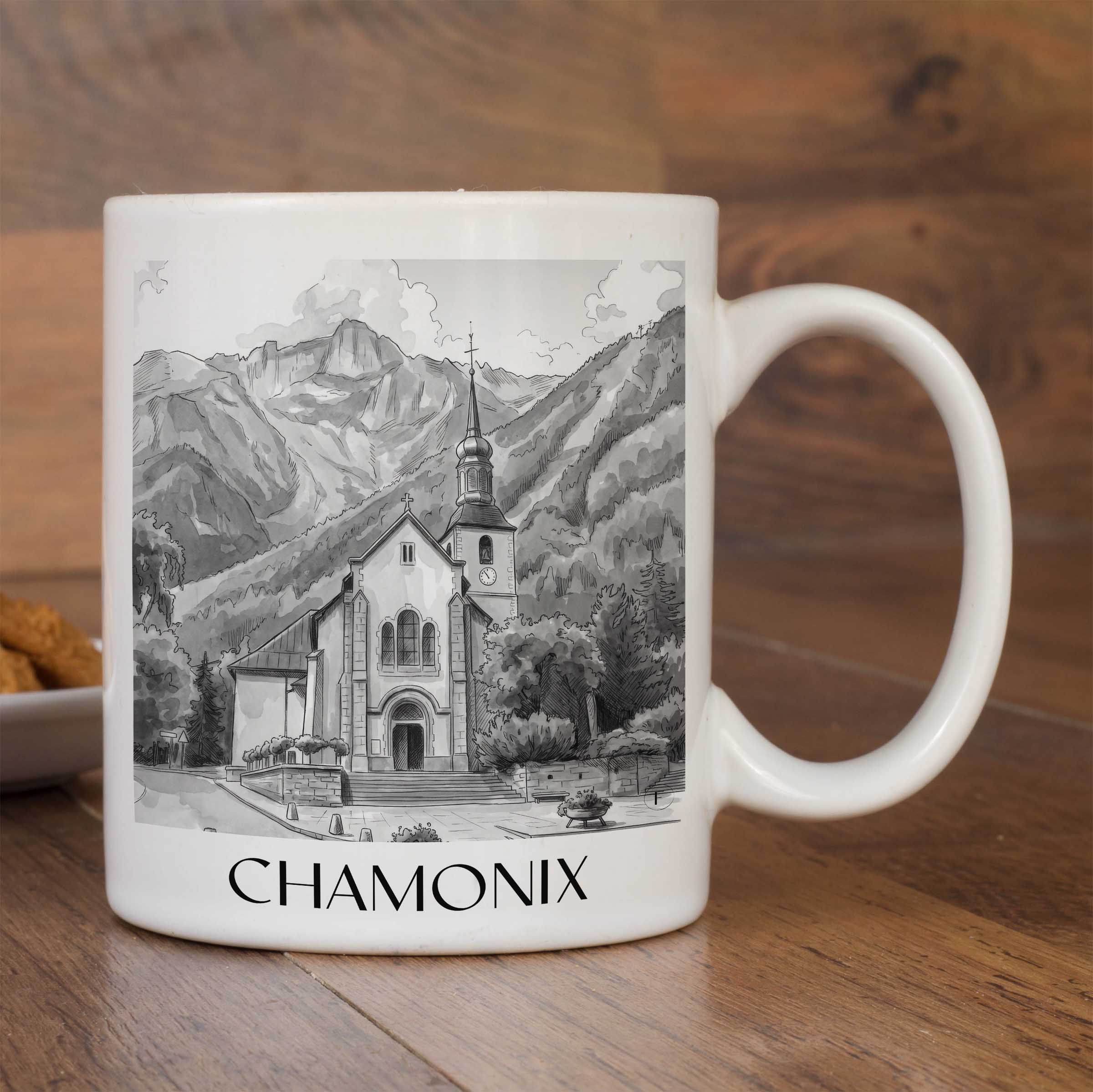 chamonix-frankreich-kaffeebecher-aquarell-schwarz-weiss