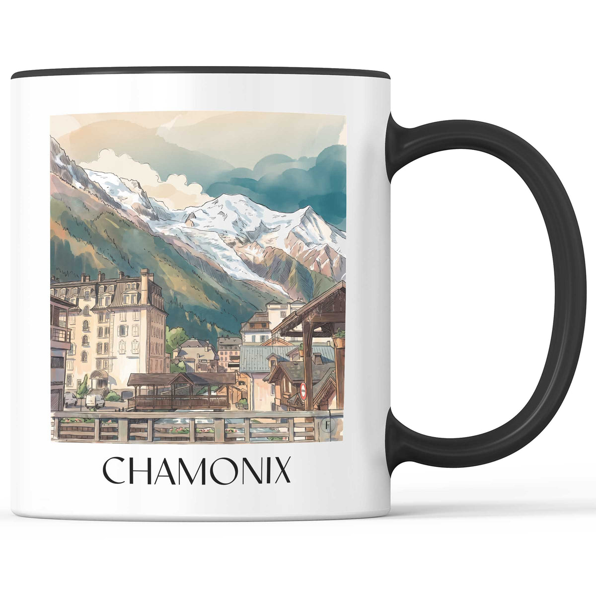 chamonix-mont-blanc-frankreich-kaffeebecher-aquarell