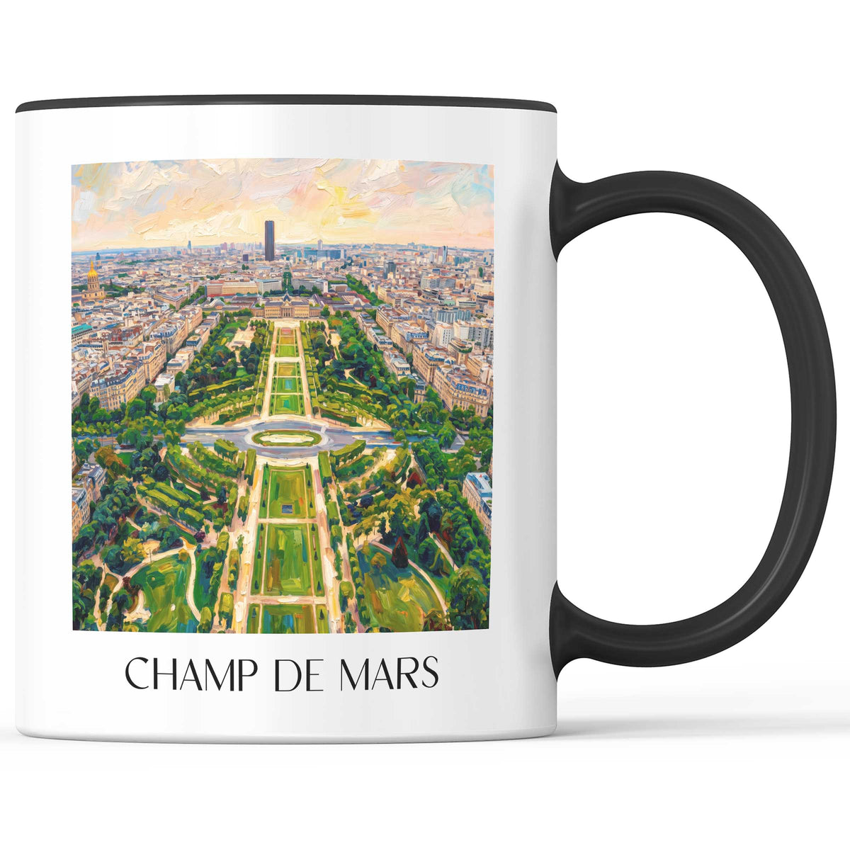 Champ de Mars Kaffeebecher - Paris - Frankreich Becher - Kaffeetasse im Ölgemälde Stil - favplace