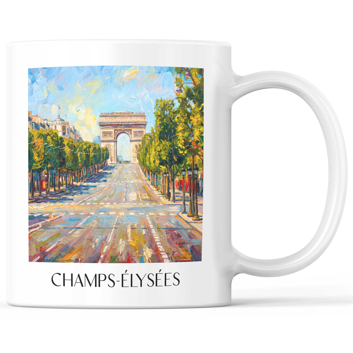 champs-élysées-paris-frankreich-kaffeebecher-oil-painting-oelgemaelde