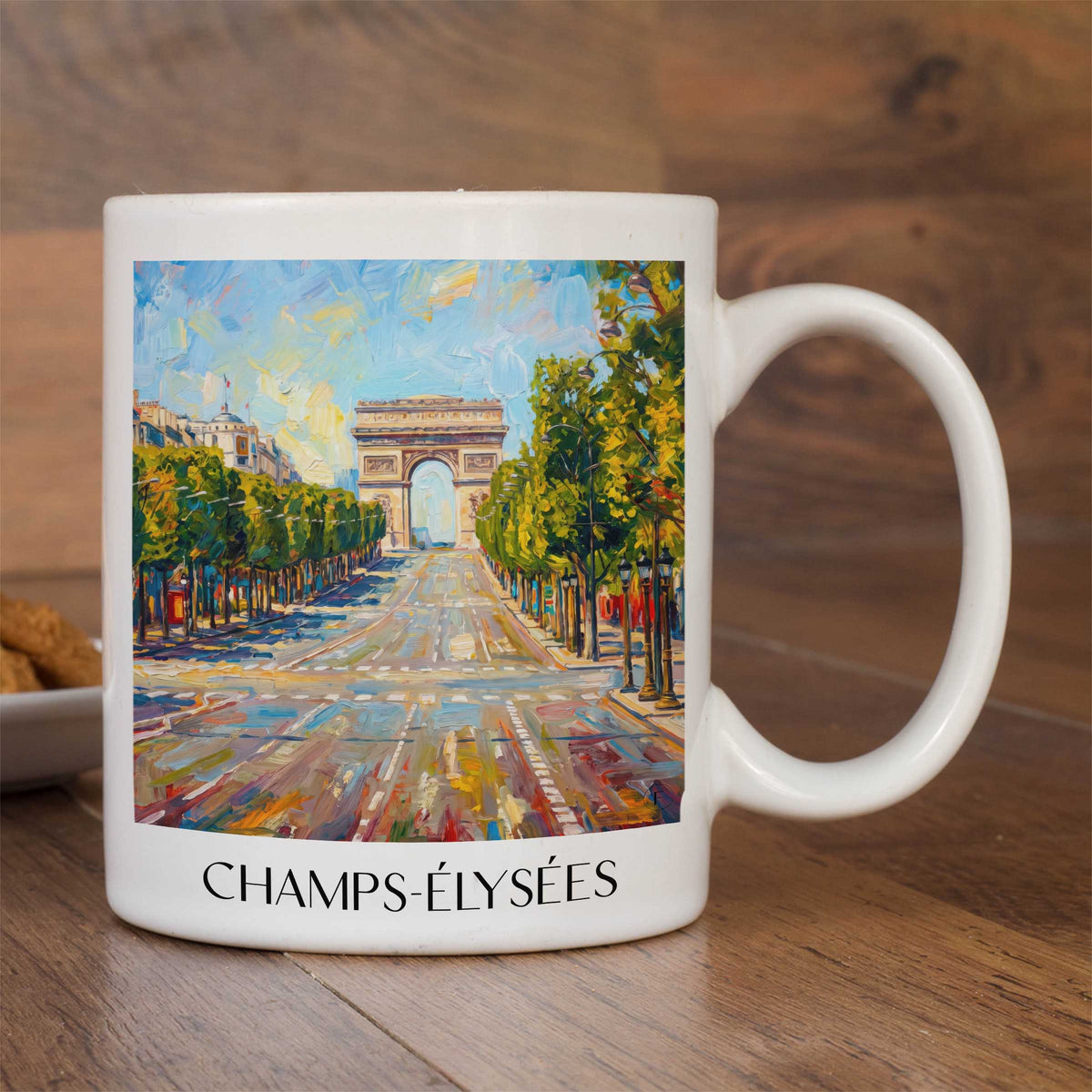 champs-élysées-paris-frankreich-kaffeebecher-oil-painting-oelgemaelde