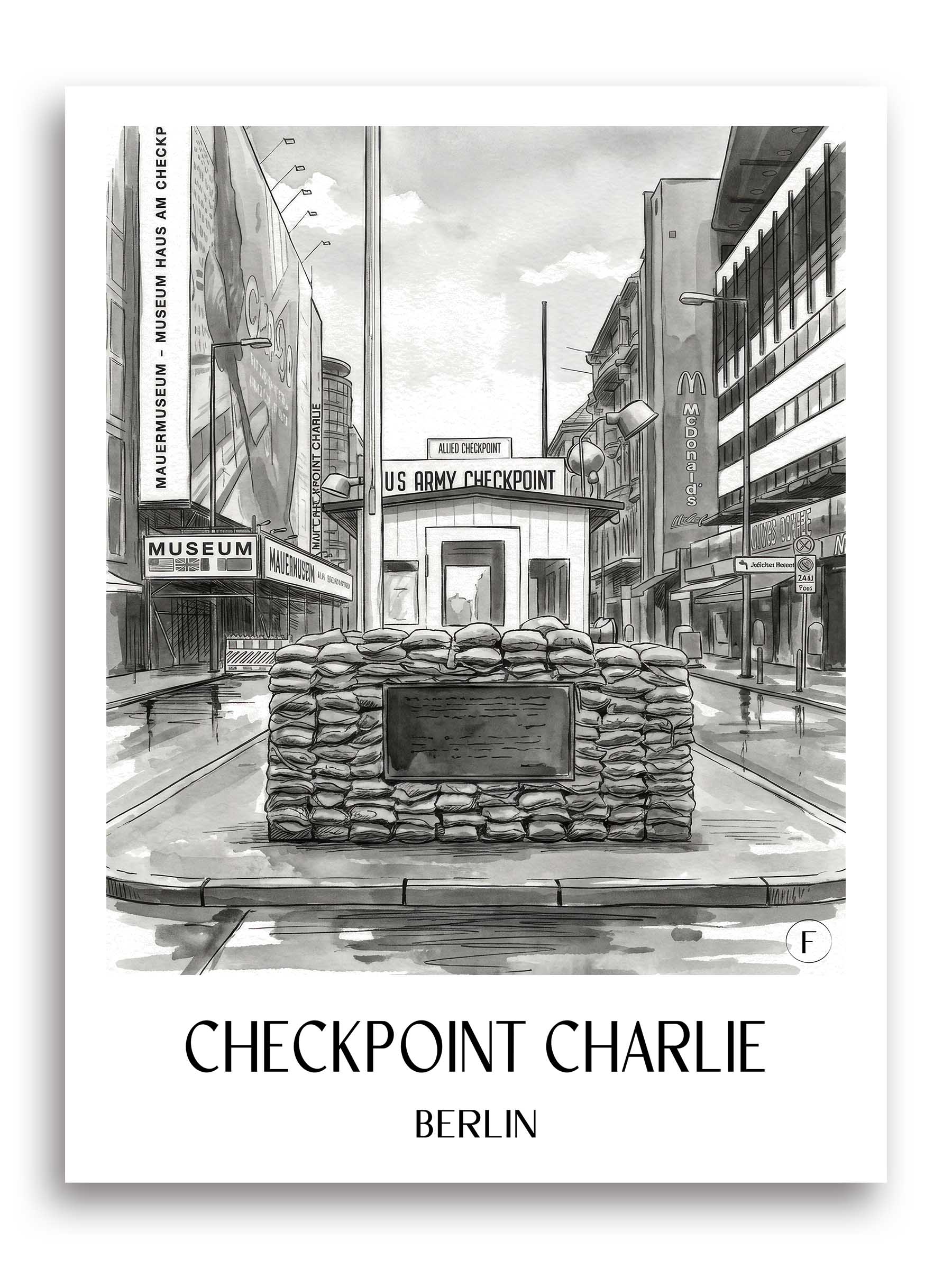 checkpoint-charlie-berlin-deutschland-poster-aquarell-schwarz-weiss