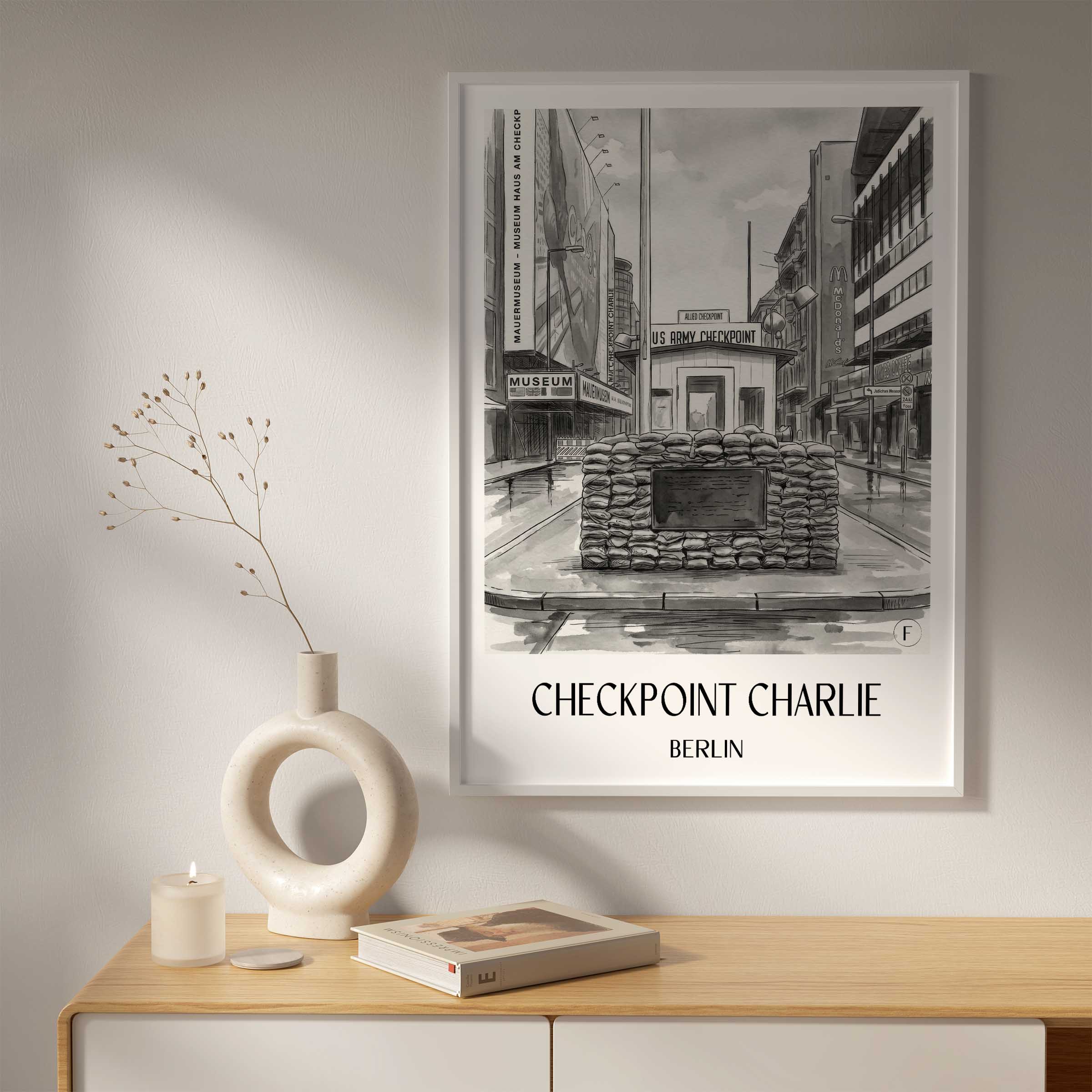 checkpoint-charlie-berlin-deutschland-poster-aquarell-schwarz-weiss