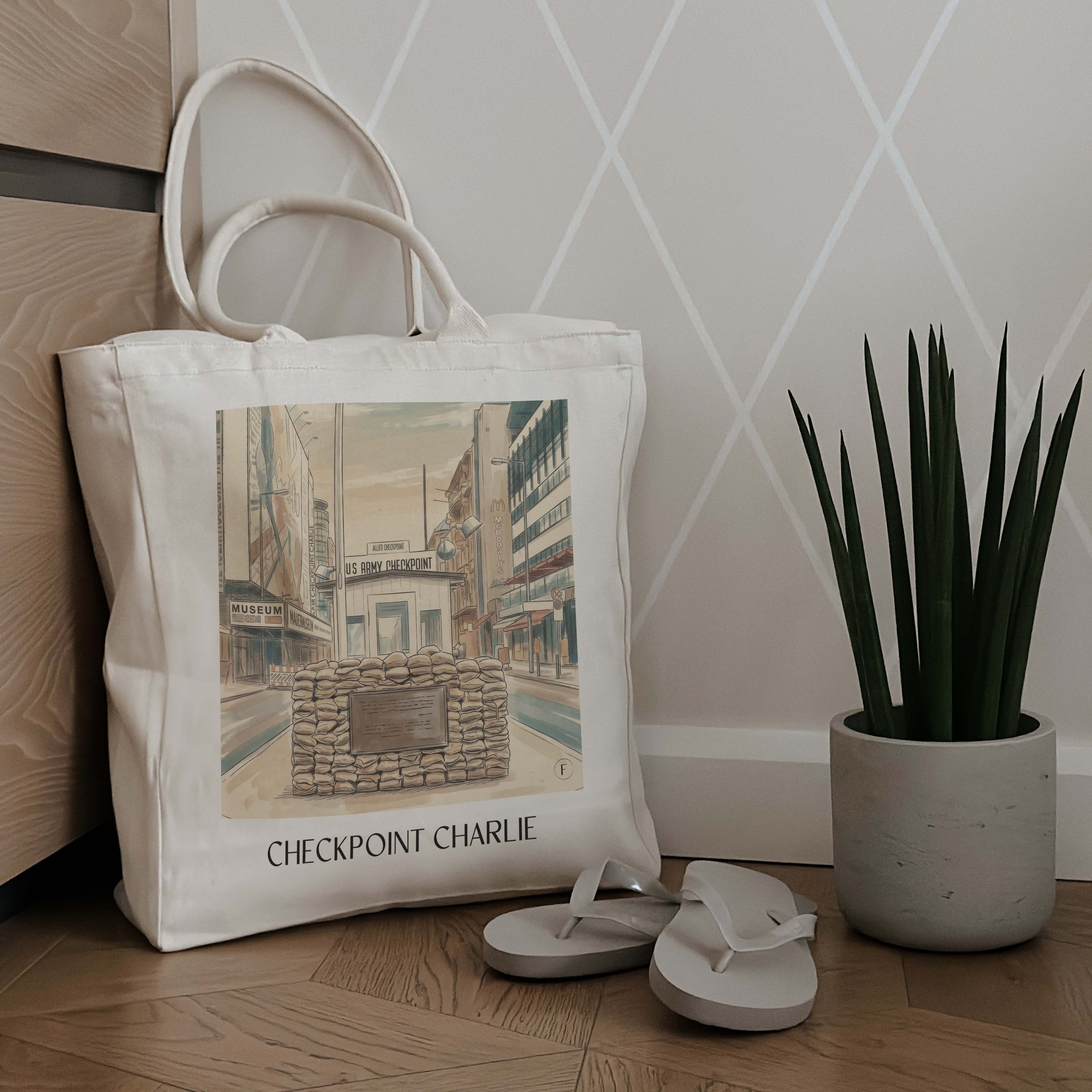 checkpoint-charlie-berlin-deutschland-einkaufstasche-aquarell