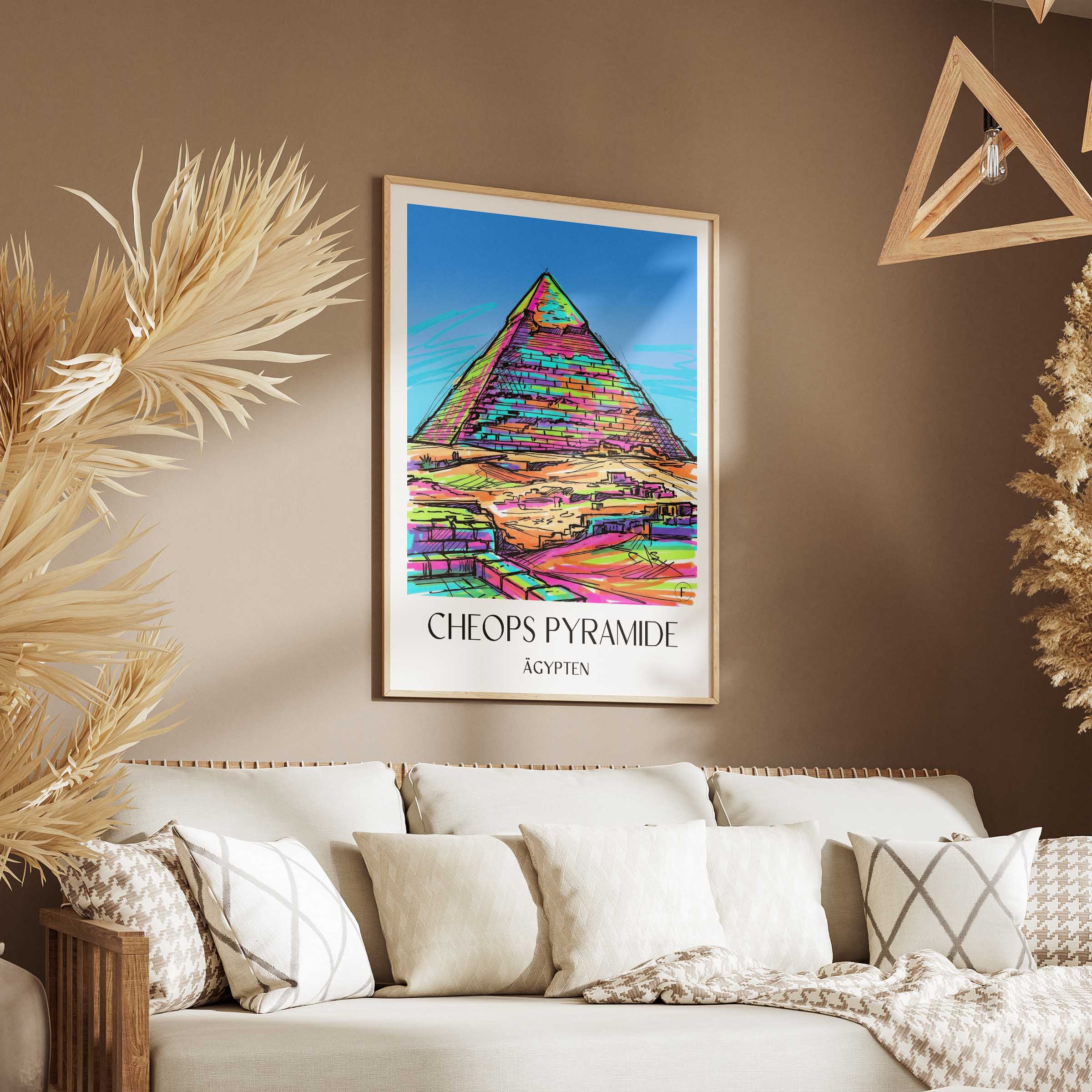 cheops-pyramide-ägypten-poster-graffiti