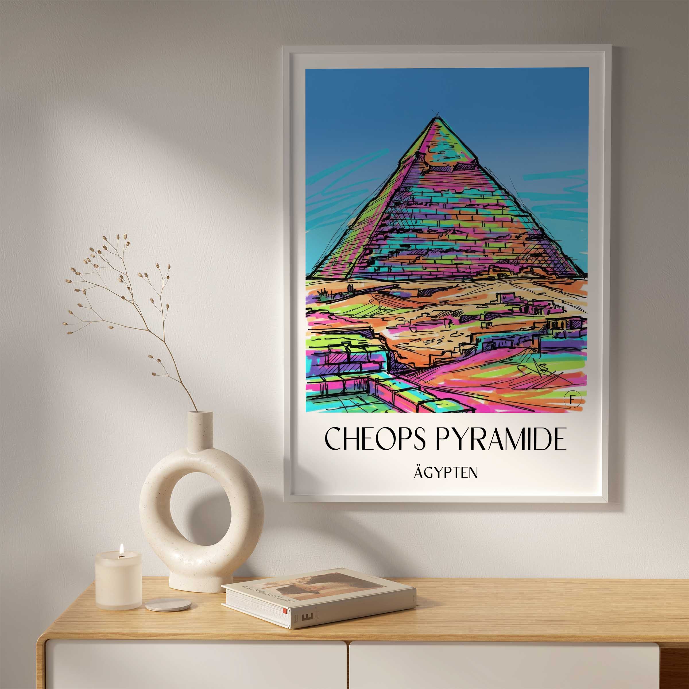 cheops-pyramide-ägypten-poster-graffiti