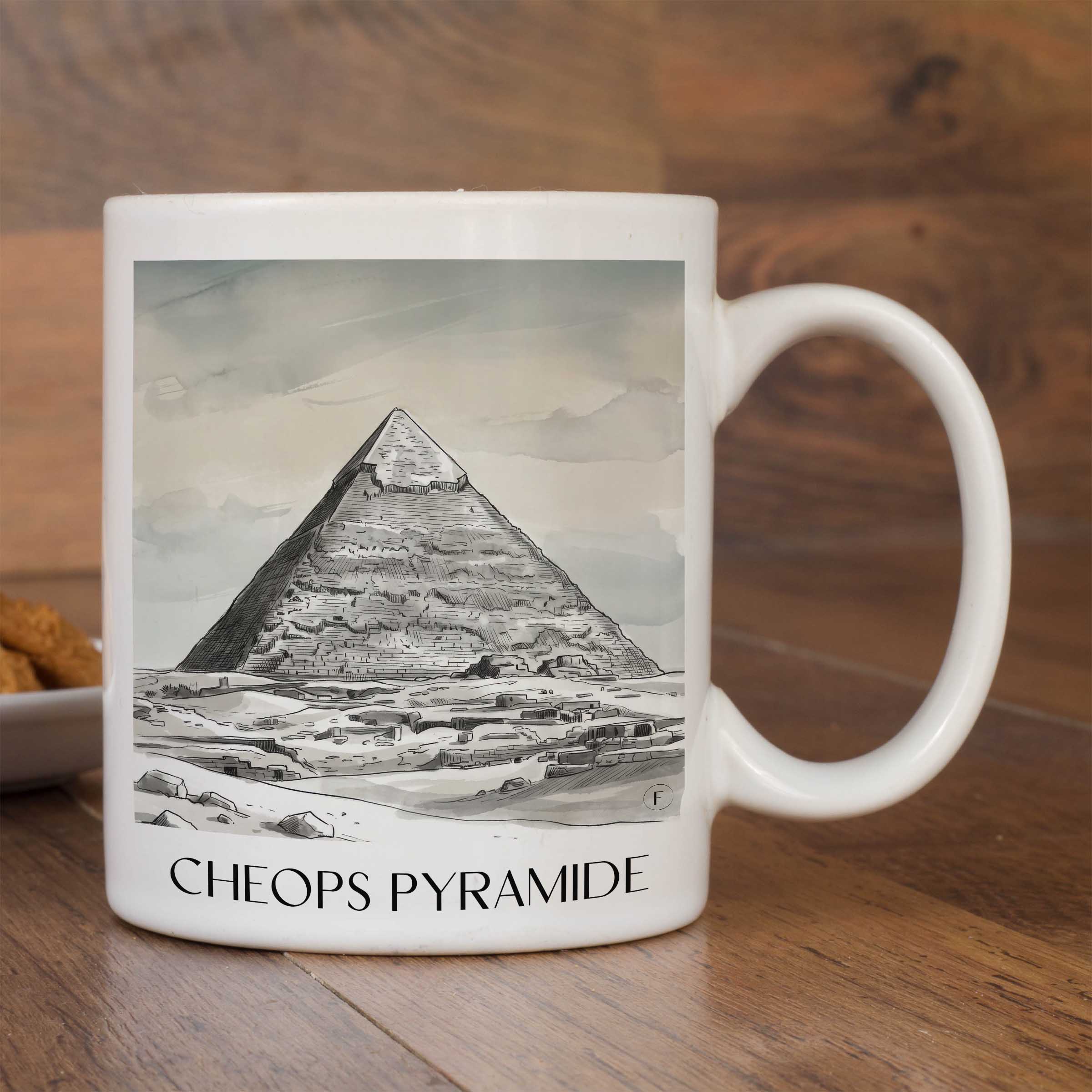cheops-pyramide-ägypten-kaffeebecher-aquarell-schwarz-weiss