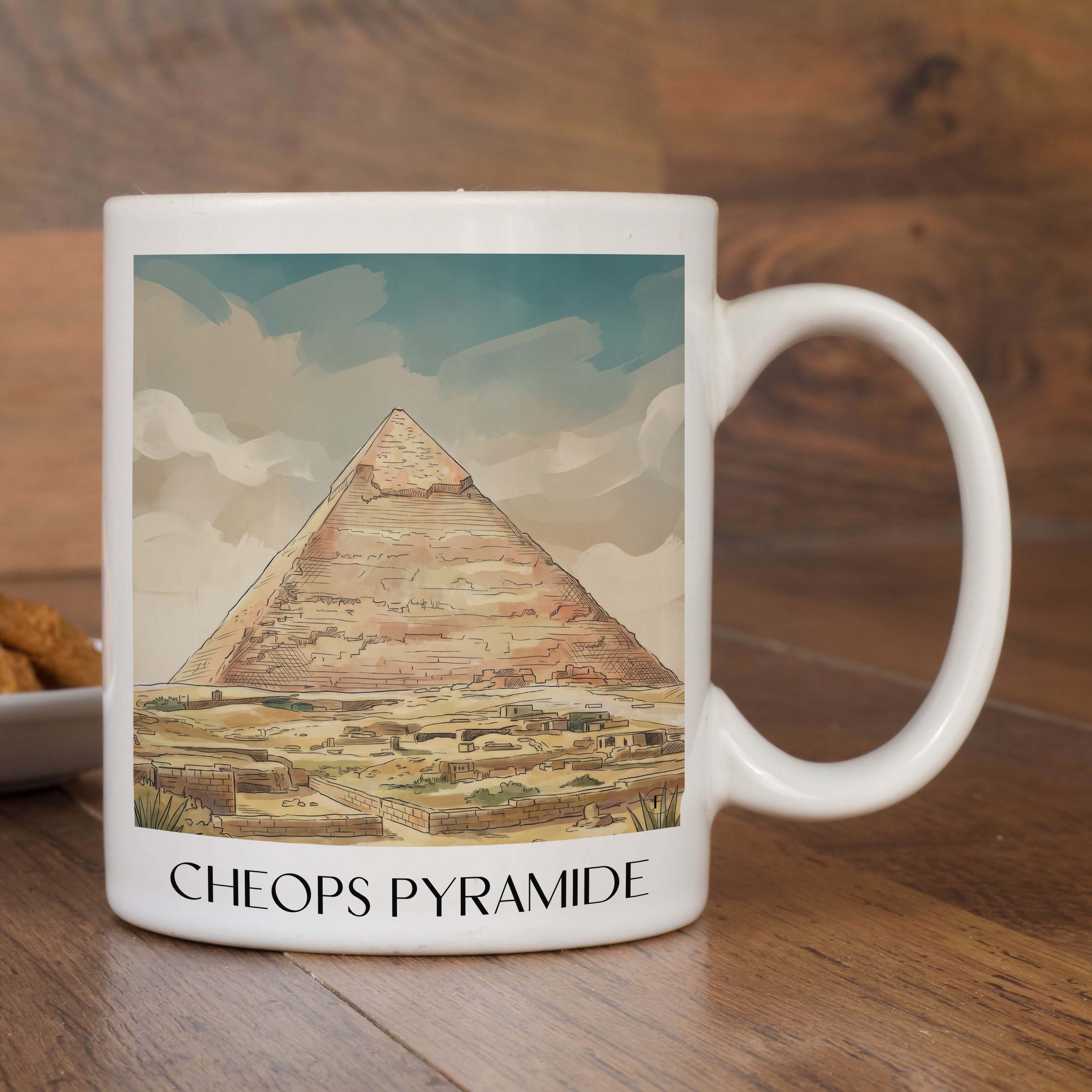 cheops-pyramide-ägypten-kaffeebecher-aquarell