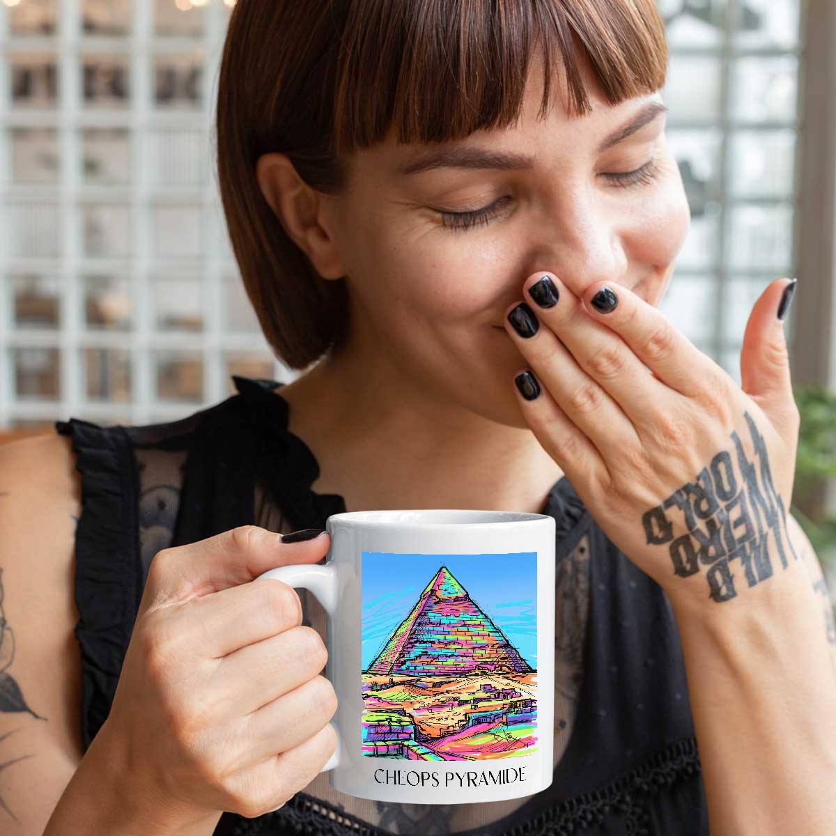 cheops-pyramide-ägypten-kaffeebecher-graffiti