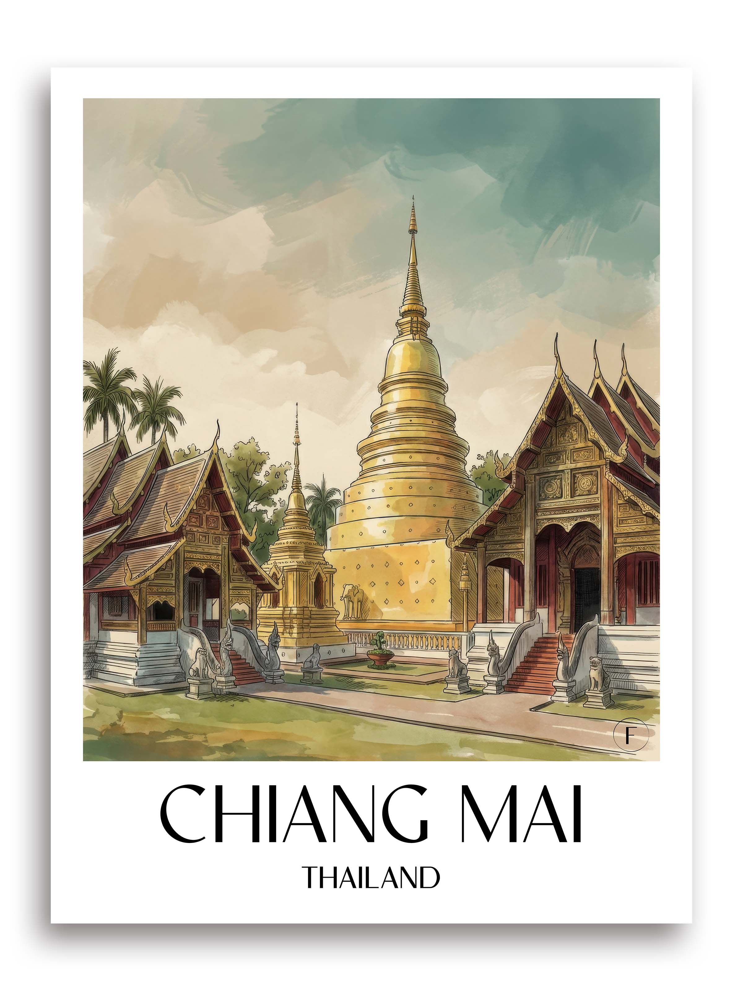 chiang-mai-thailand-poster-aquarell