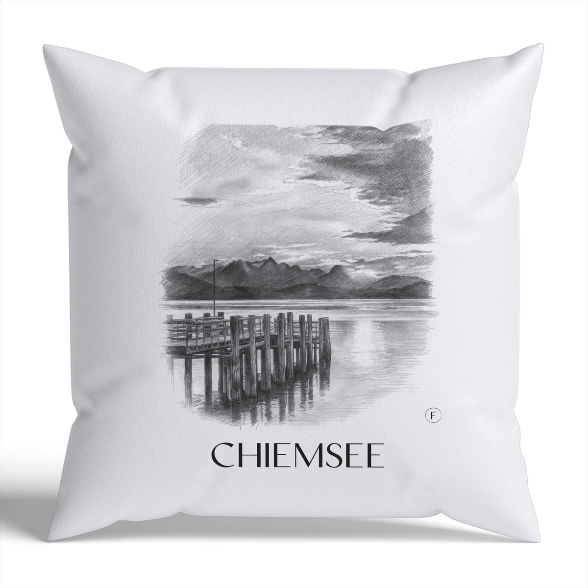 chiemsee-deutschland-deutschland-kissenbezug-bleistift-zeichnung-drawing