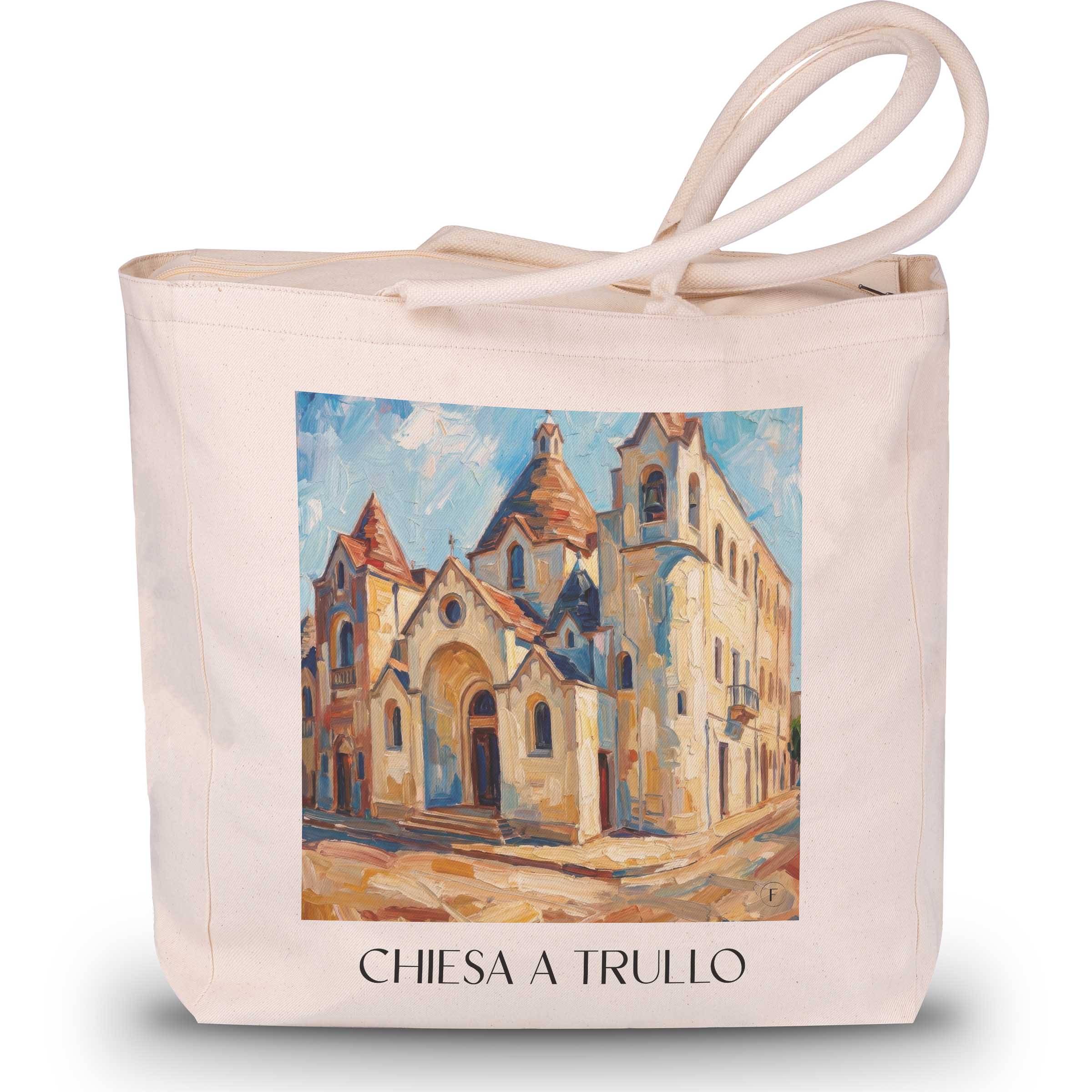 chiesa-a-trullo-alberobello-italien-einkaufstasche-oil-painting-oelgemaelde