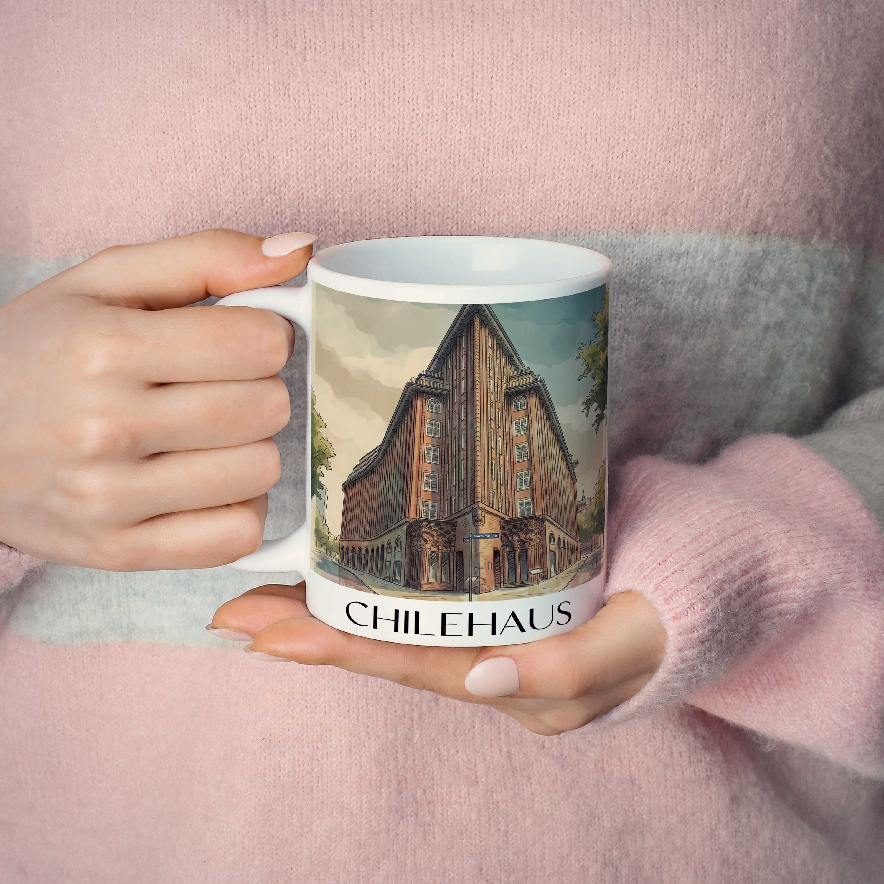 chilehaus-hamburg-deutschland-kaffeebecher-aquarell