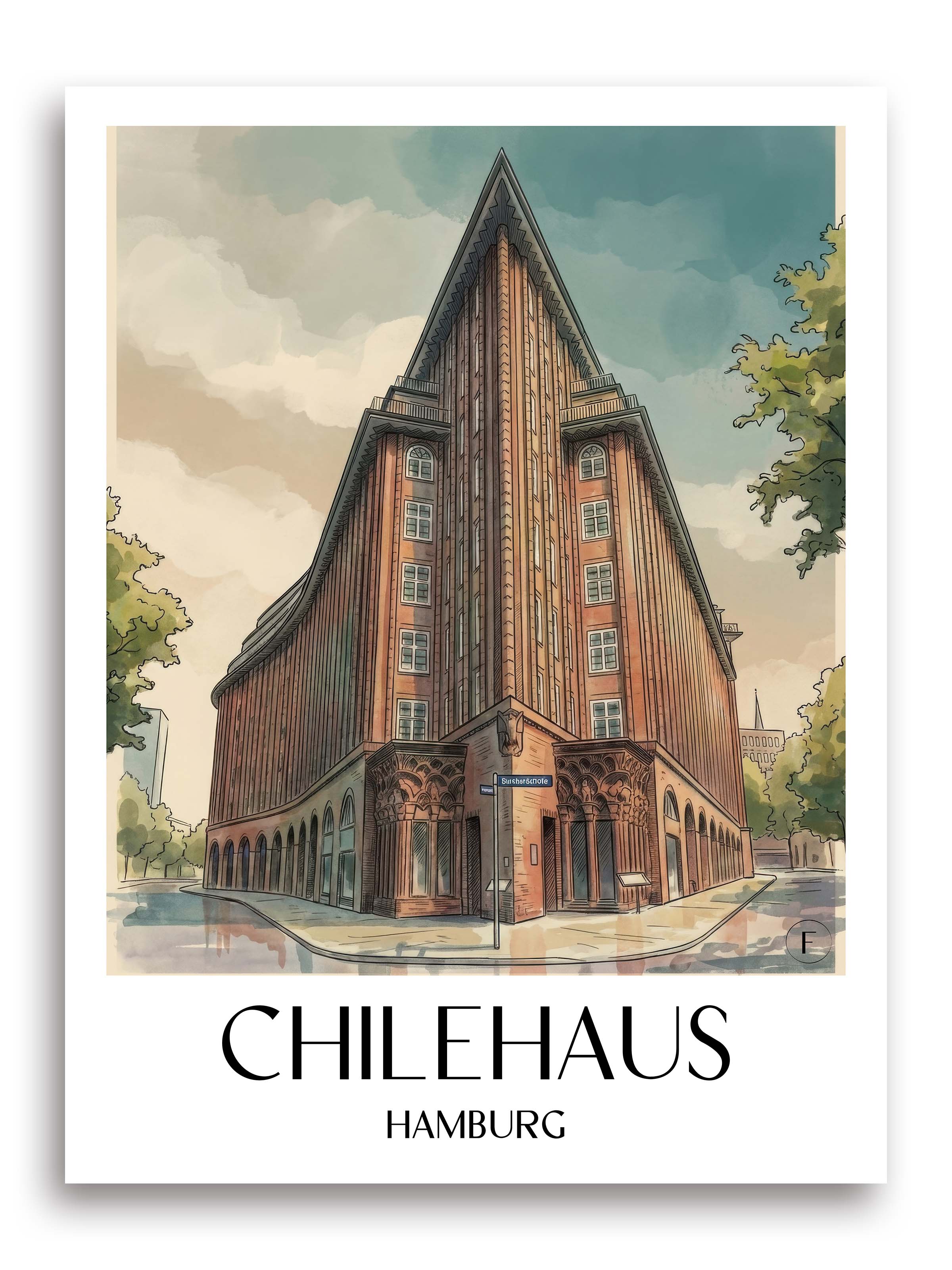 chilehaus-hamburg-deutschland-poster-aquarell