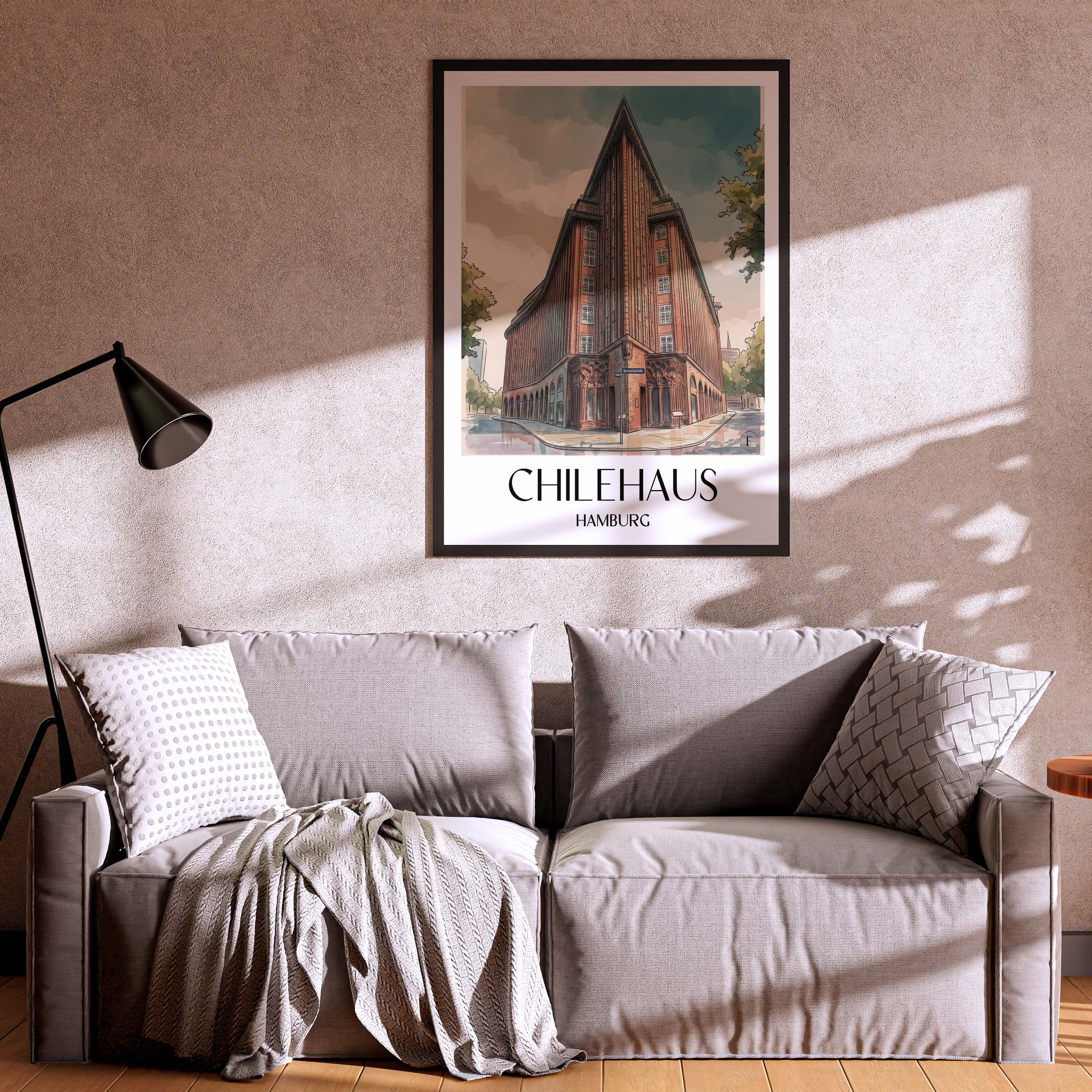 chilehaus-hamburg-deutschland-poster-aquarell