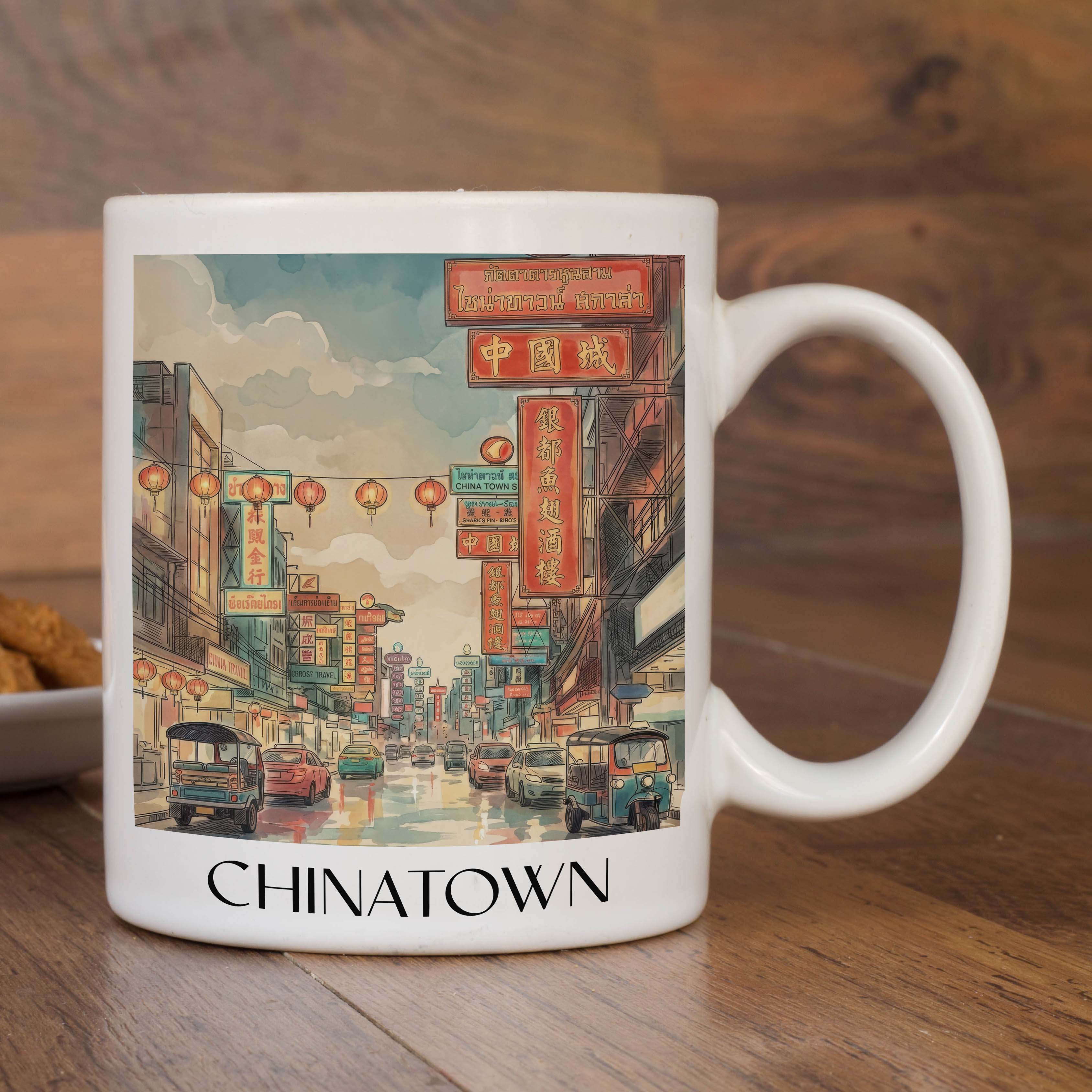 chinatown-bangkok-thailand-kaffeebecher-aquarell