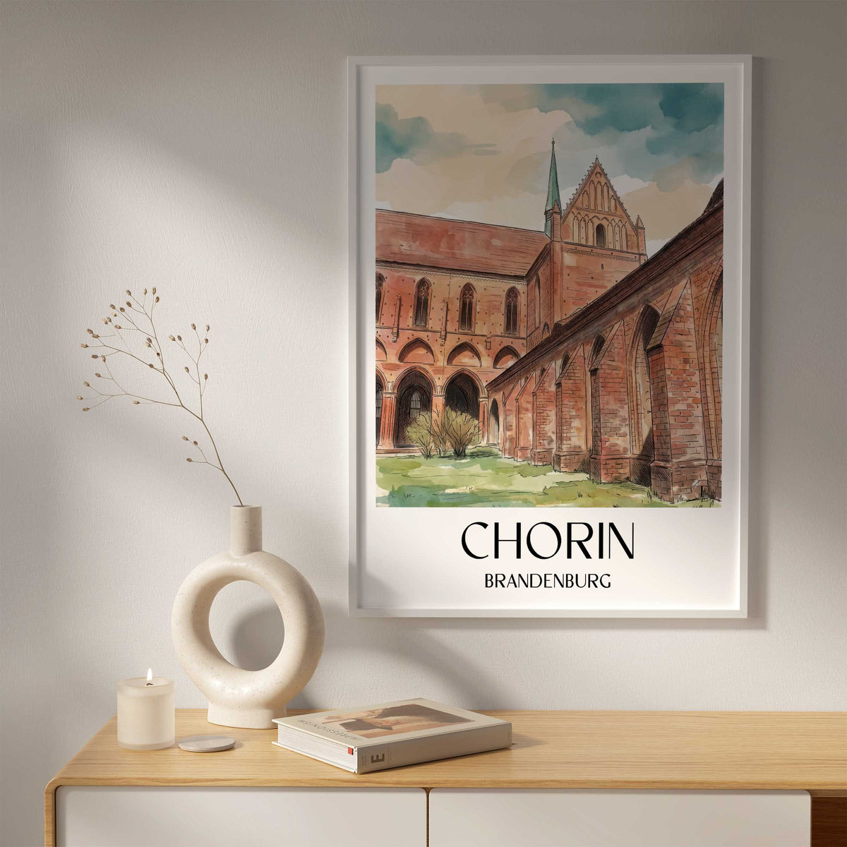 chorin-brandenburg-deutschland-poster-aquarell