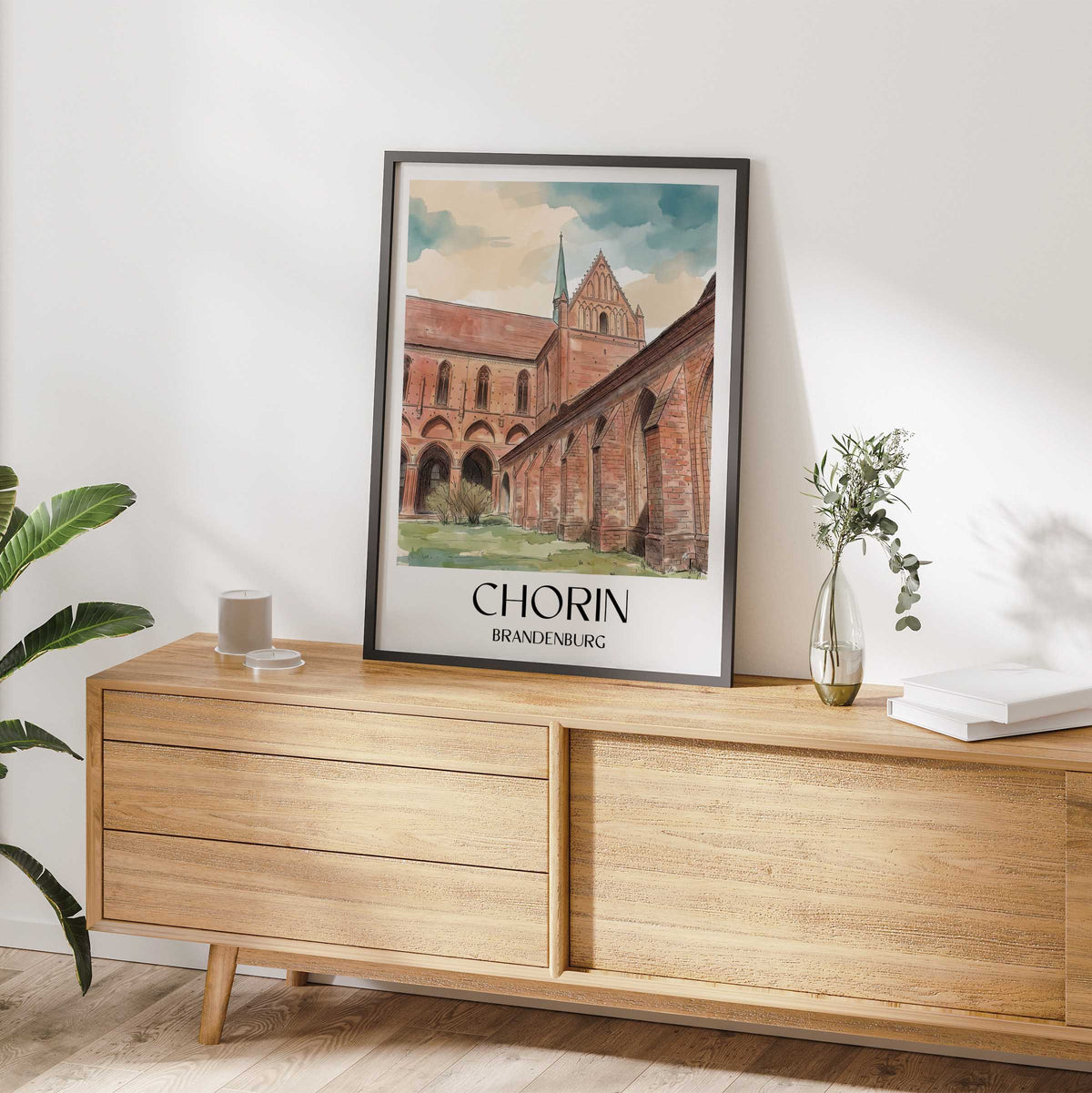 chorin-brandenburg-deutschland-poster-aquarell