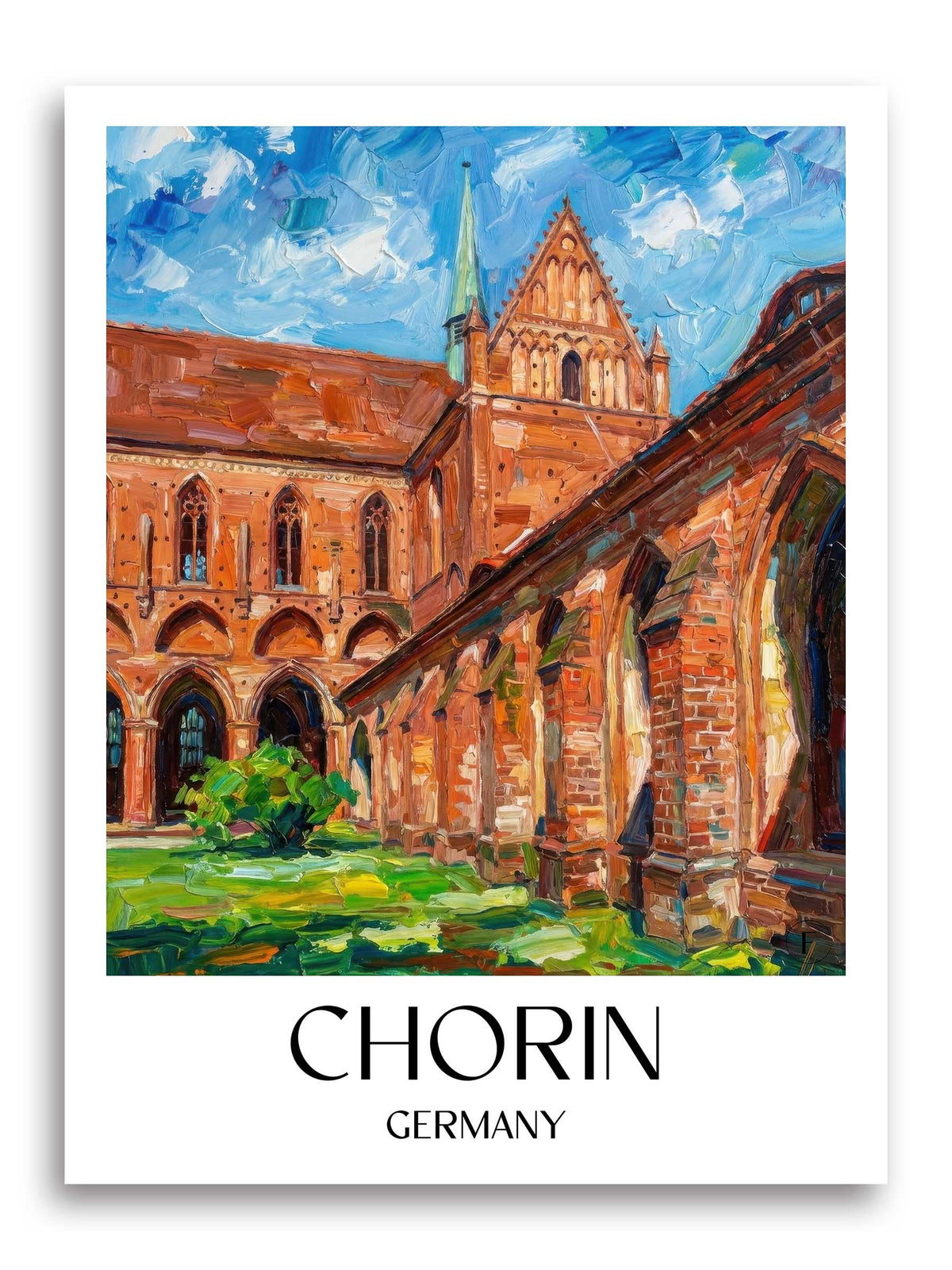Chorin Poster - Brandenburg - Deutschland Kunstdruck - Ölgemälde von A4 bis A1 - favplace