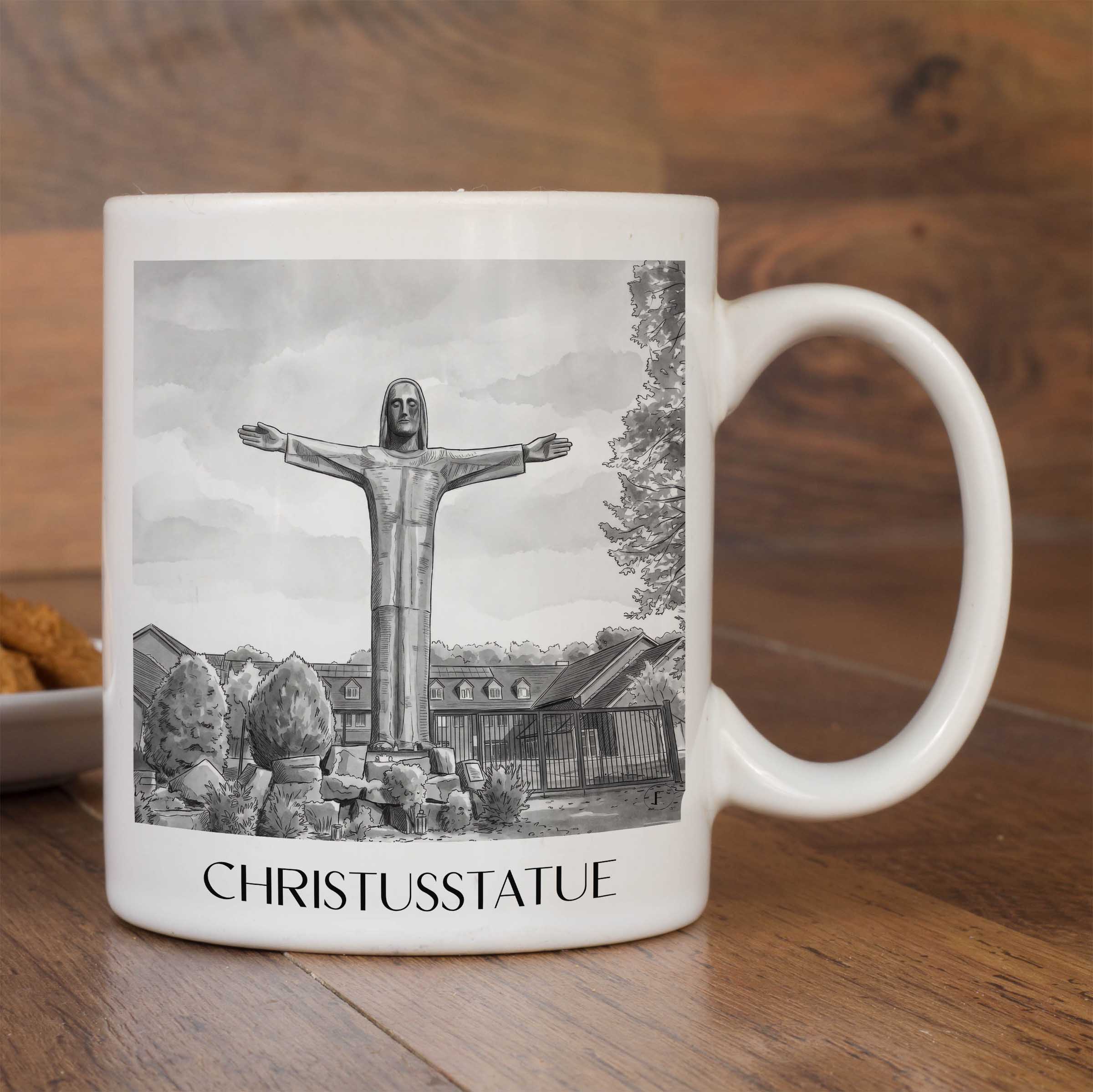christusstatue-sankt-augustin-deutschland-kaffeebecher-aquarell-schwarz-weiss