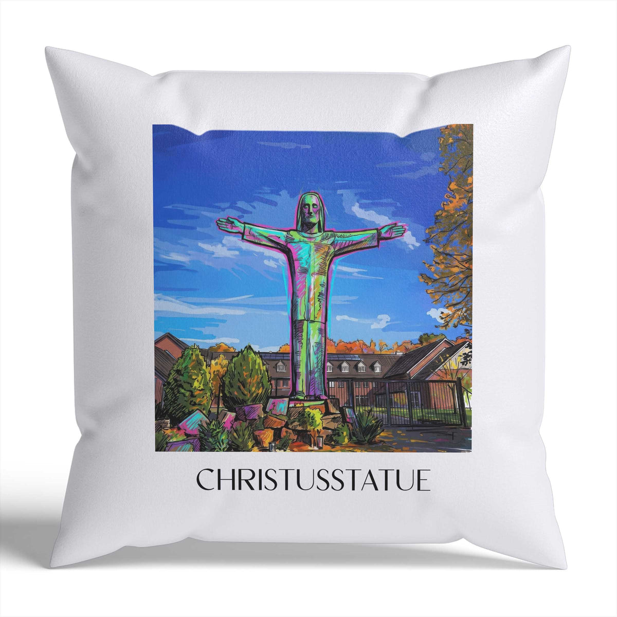 christusstatue-sankt-augustin-deutschland-kissenbezug-graffiti