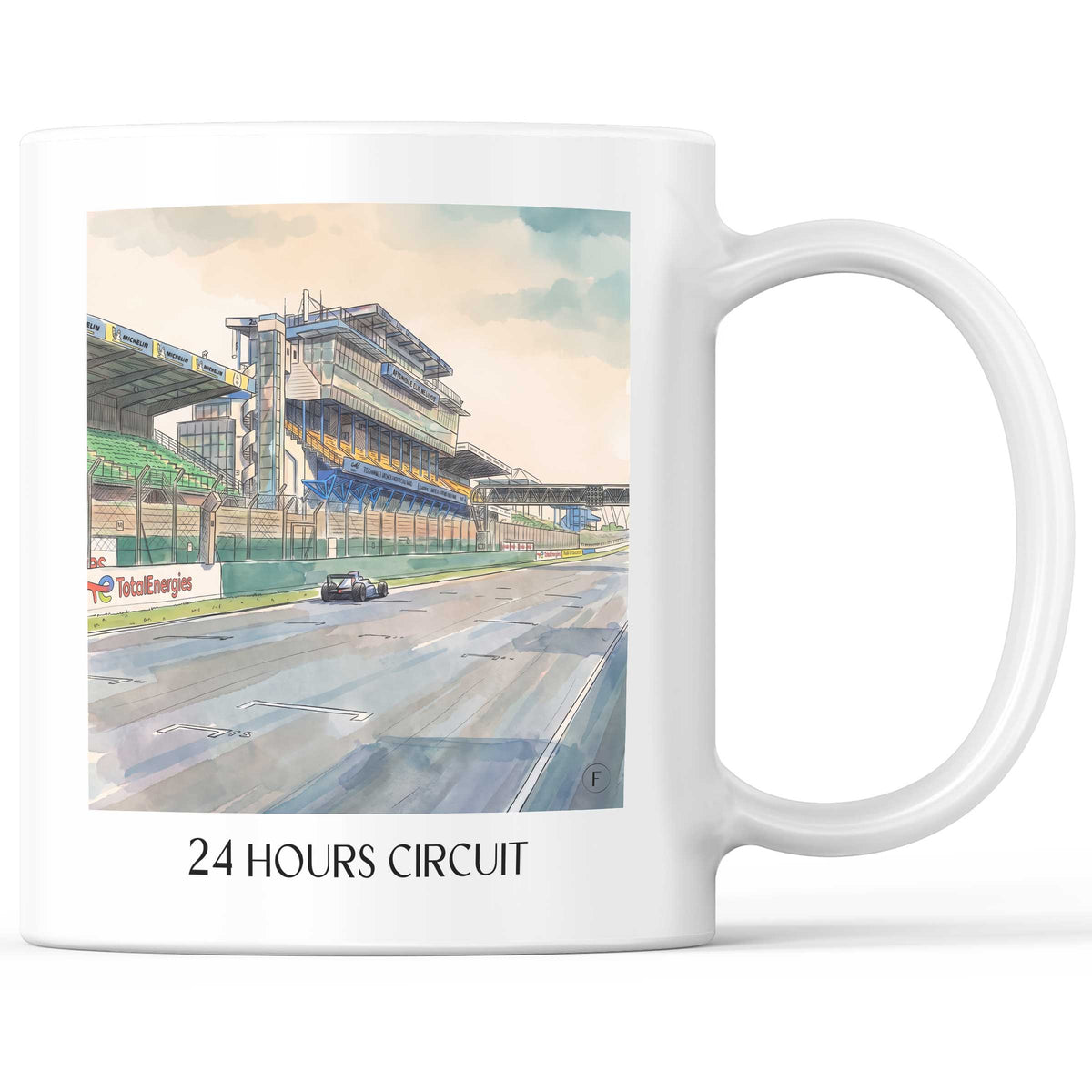 Circuit des 24 Heures Kaffeebecher - Le Mans - Frankreich Becher - Kaffeetasse im Aquarell Stil