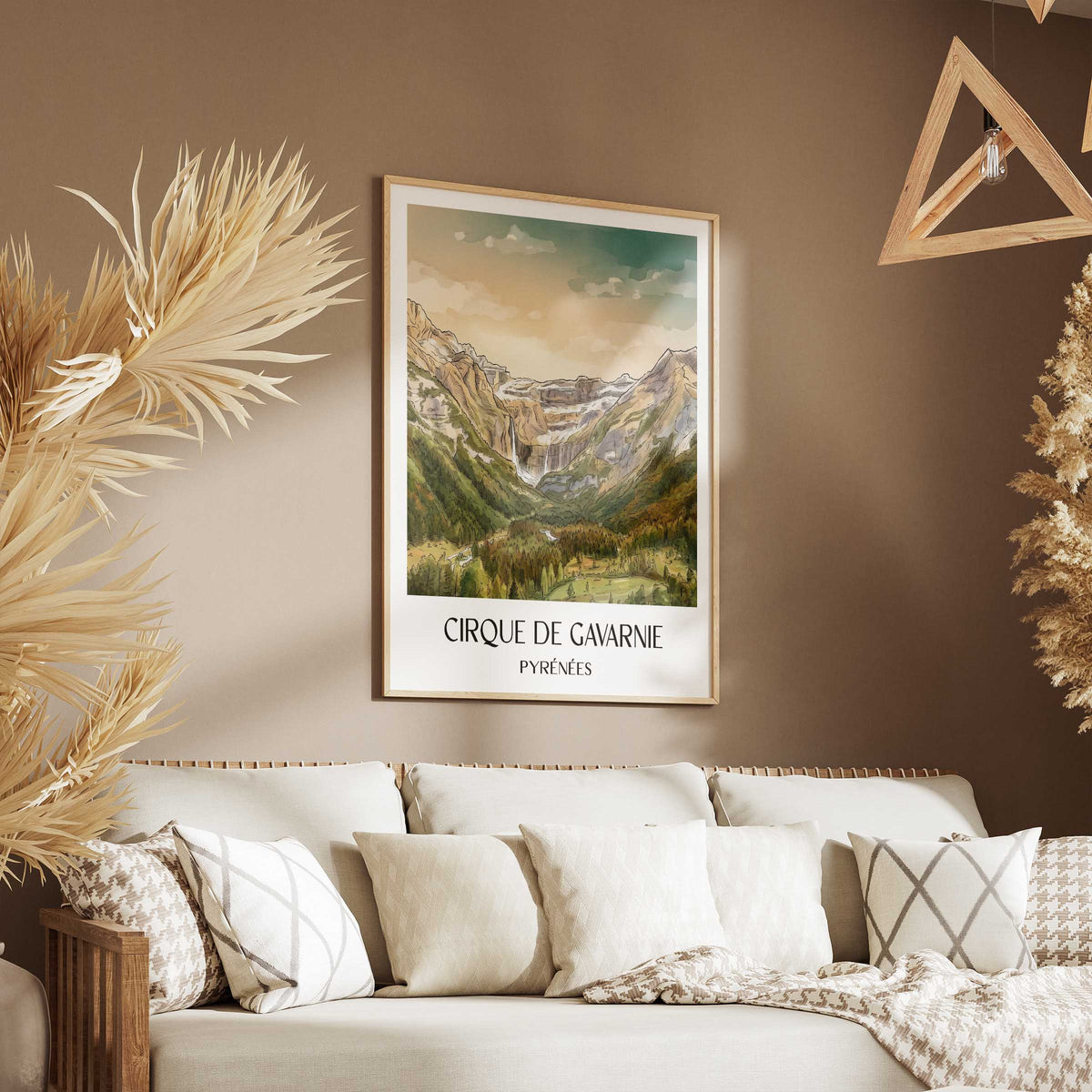 cirque-de-gavarnie-pyrénées-frankreich-poster-aquarell