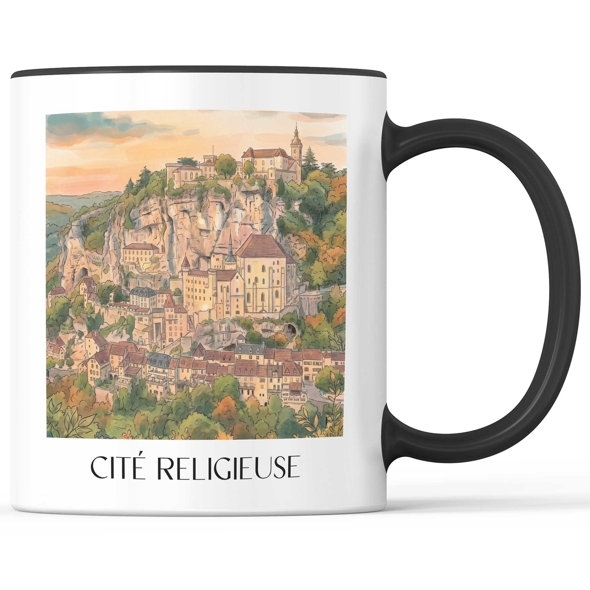 cité-religieuse-rocamadour-frankreich-kaffeebecher-aquarell